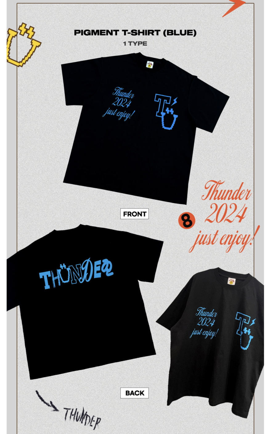 🏴‍☠️THUNDER短T長褲 全新藍色一套