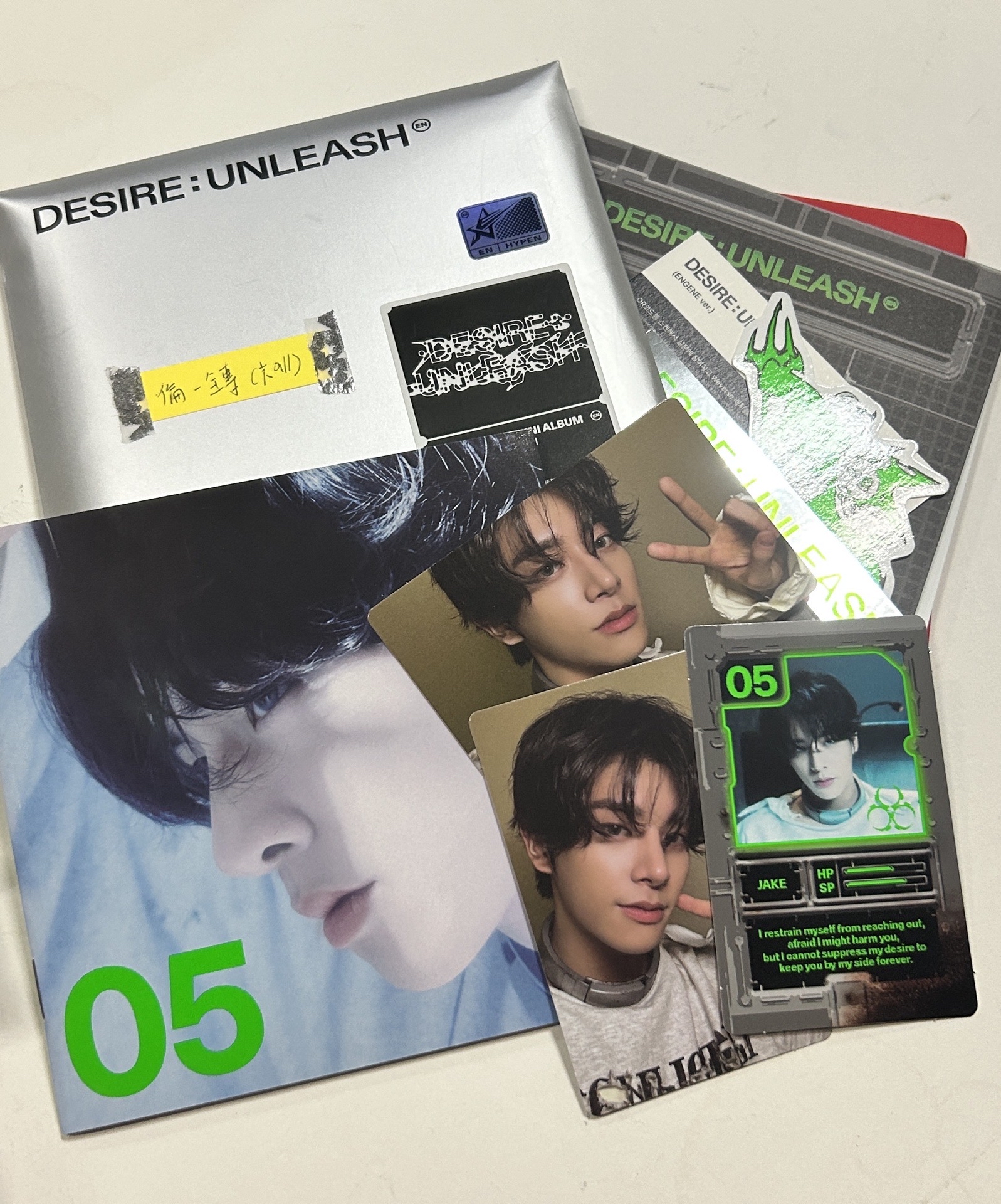 ENHYPEN - [DESIRE : UNLEASH] 迷你六輯 ENGENE版 單封 沈載倫jake 全專