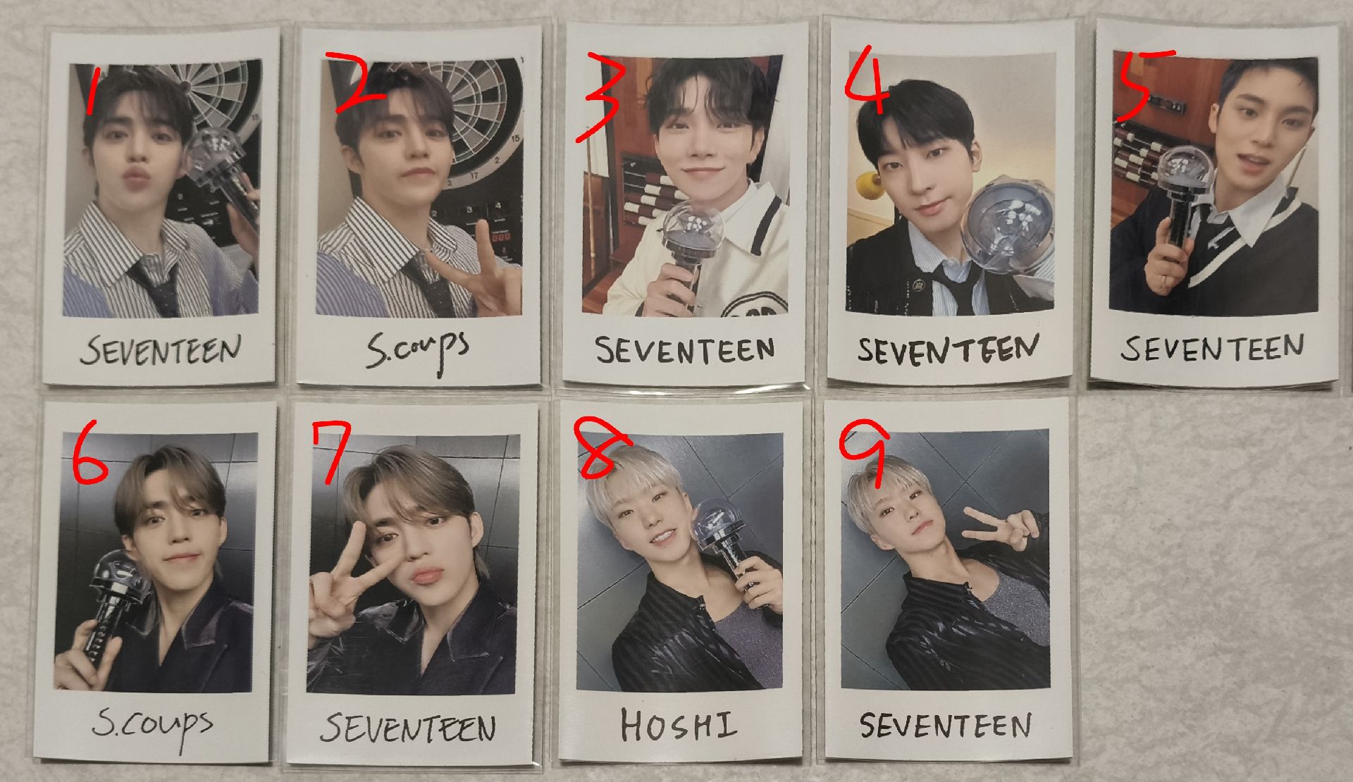 seventeen拍立得貼紙小卡