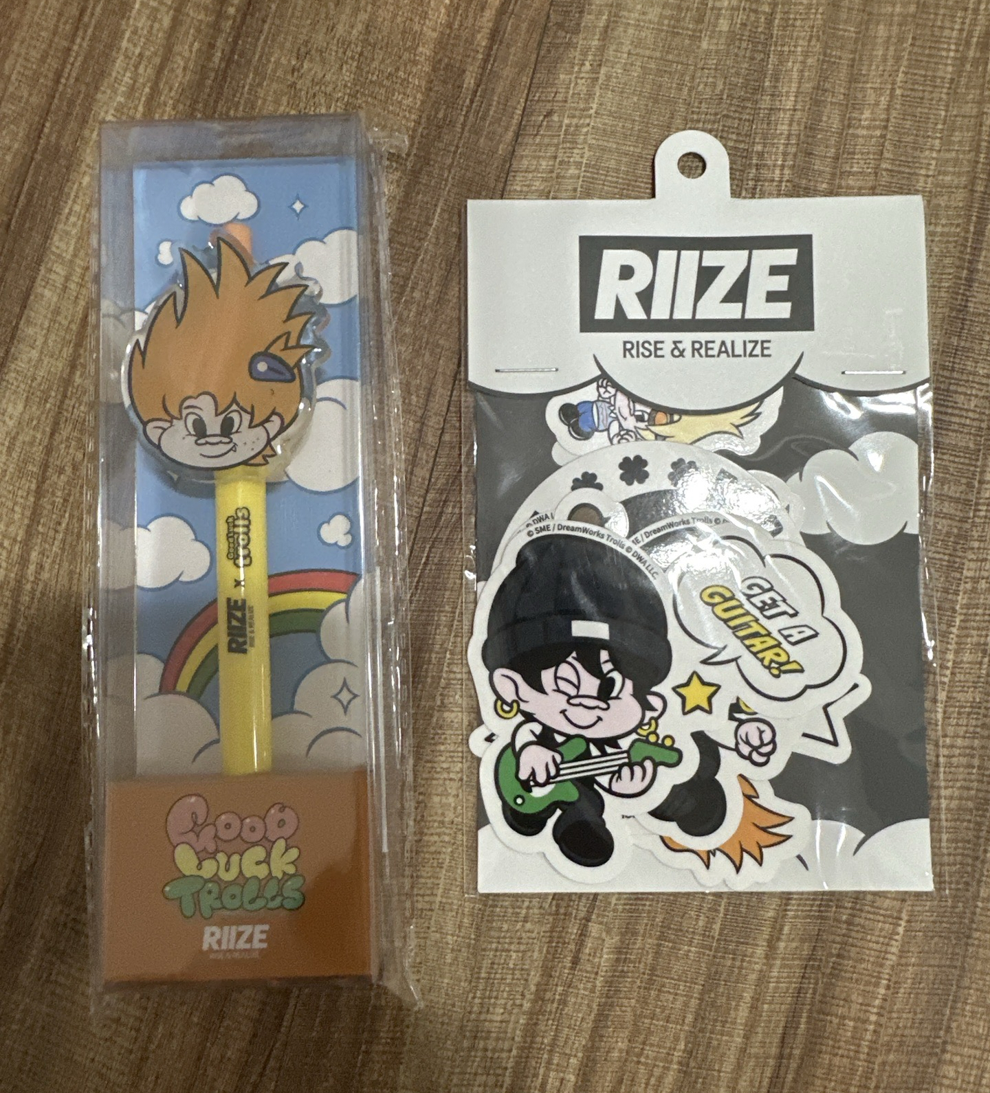 RIIZE&Trolls 快閃圓珠筆+貼紙