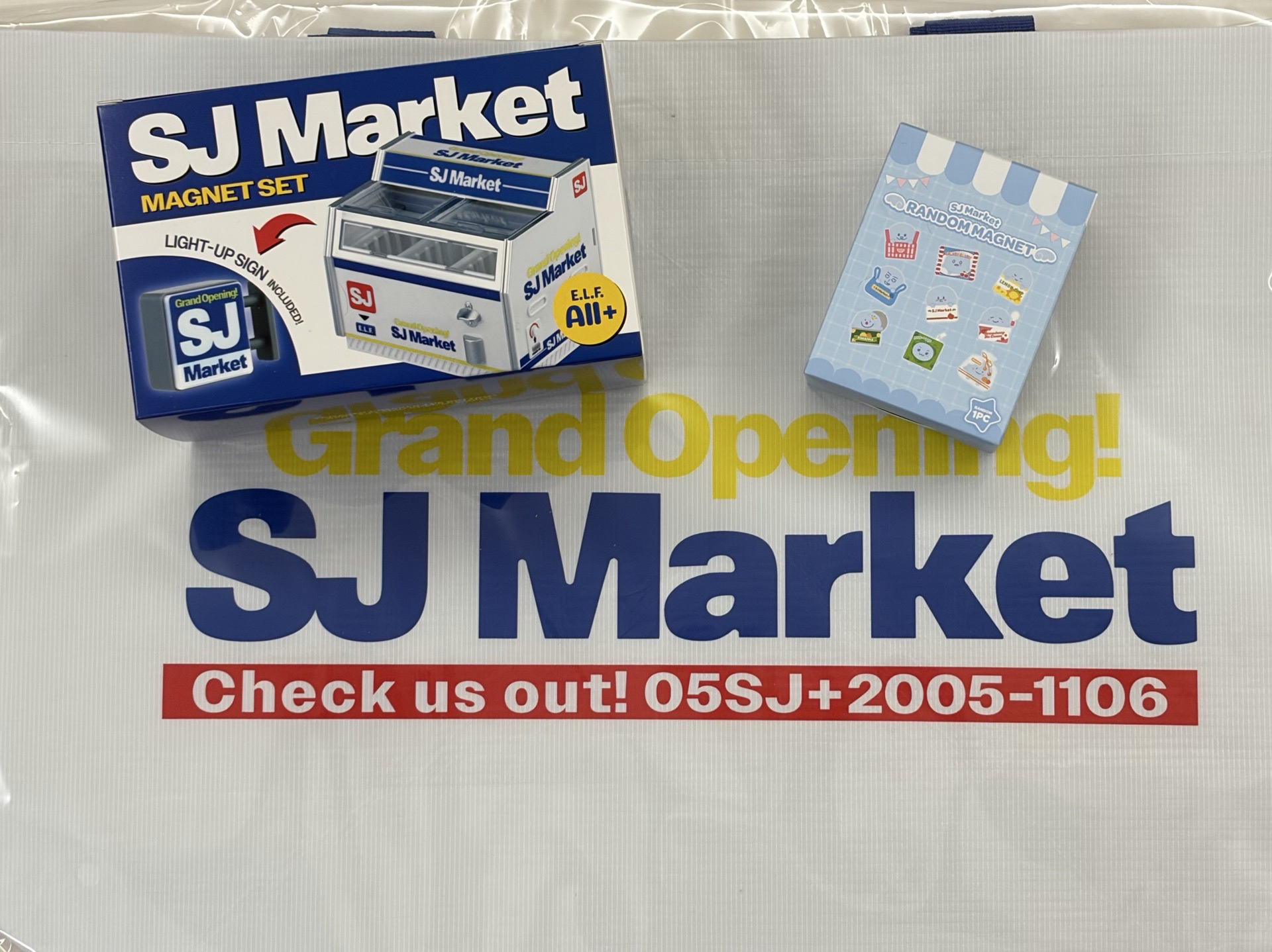 Sj Market 購物袋+冰箱磁鐵+糰子磁鐵 全新皆未拆