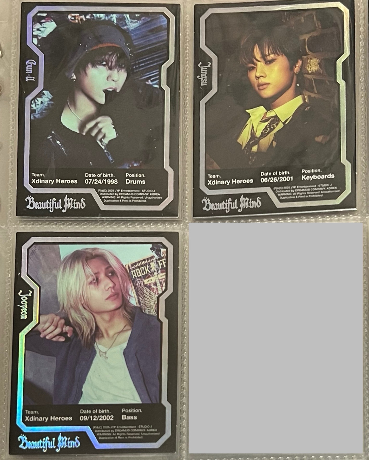 Xdinary Heroes Beautiful Mind 專卡 Gunil Jungsu Jooyeon