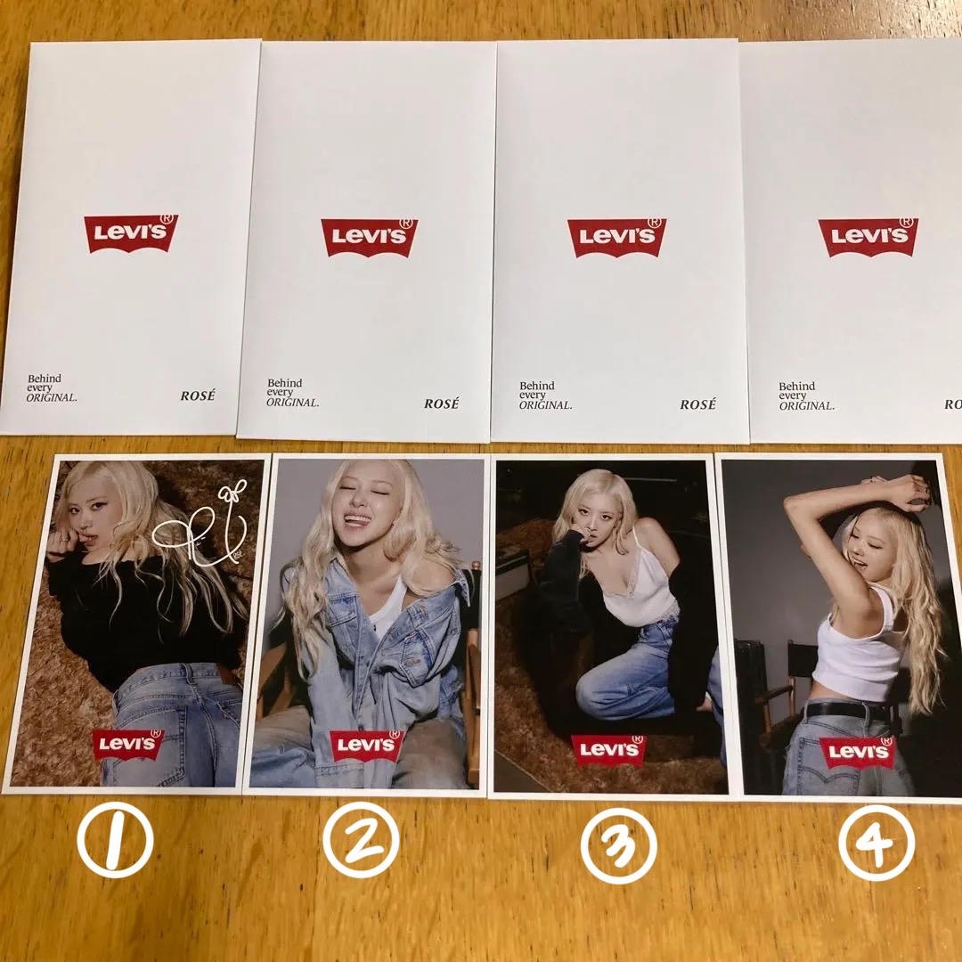 Rosé x Levi’s 代言卡