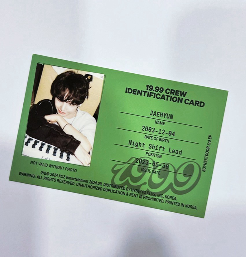 19.99 ID卡 明宰鉉