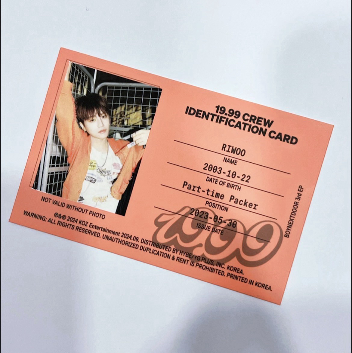 19.99 ID卡 李常赫