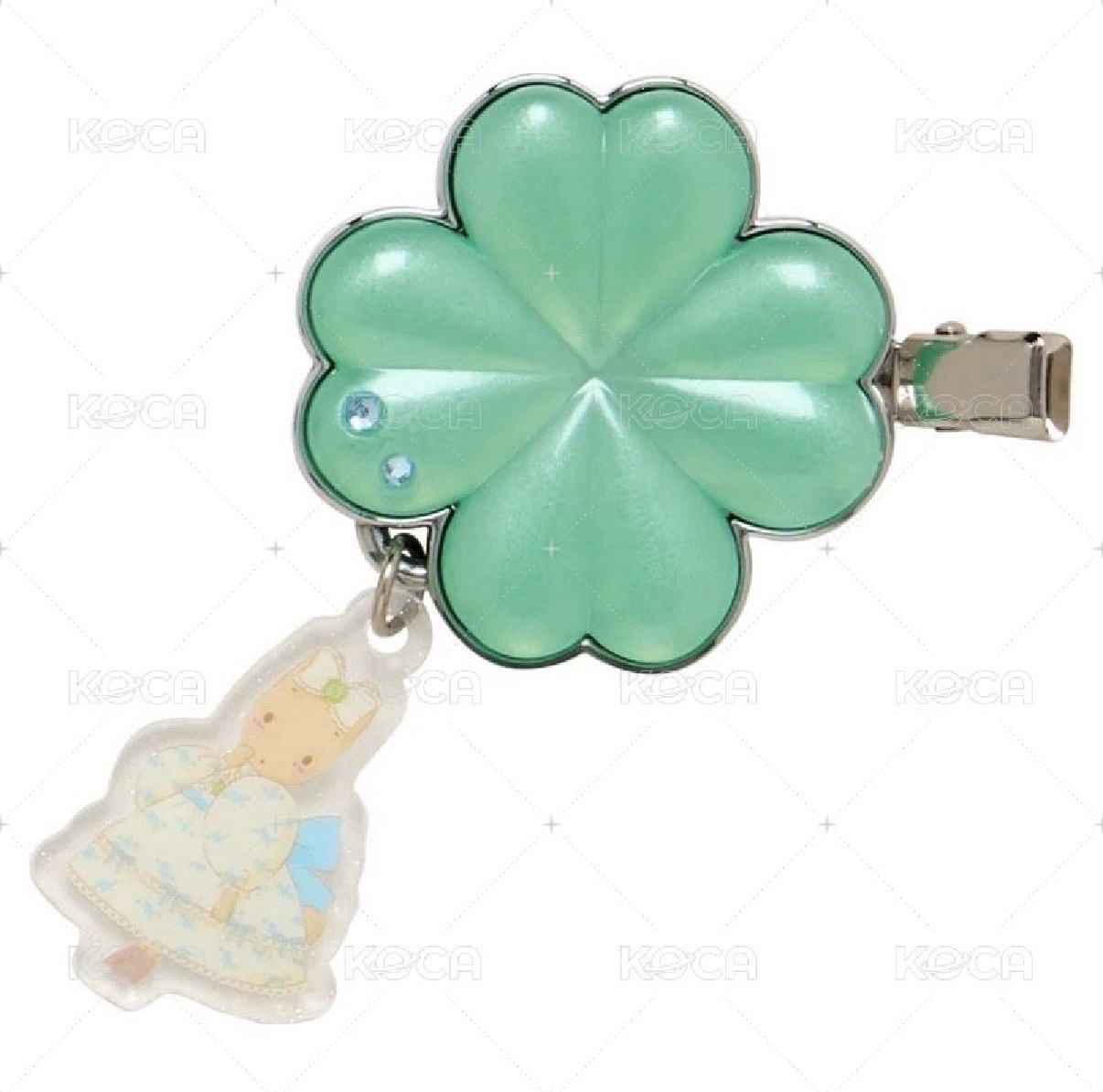 兔媽媽四葉草髮夾