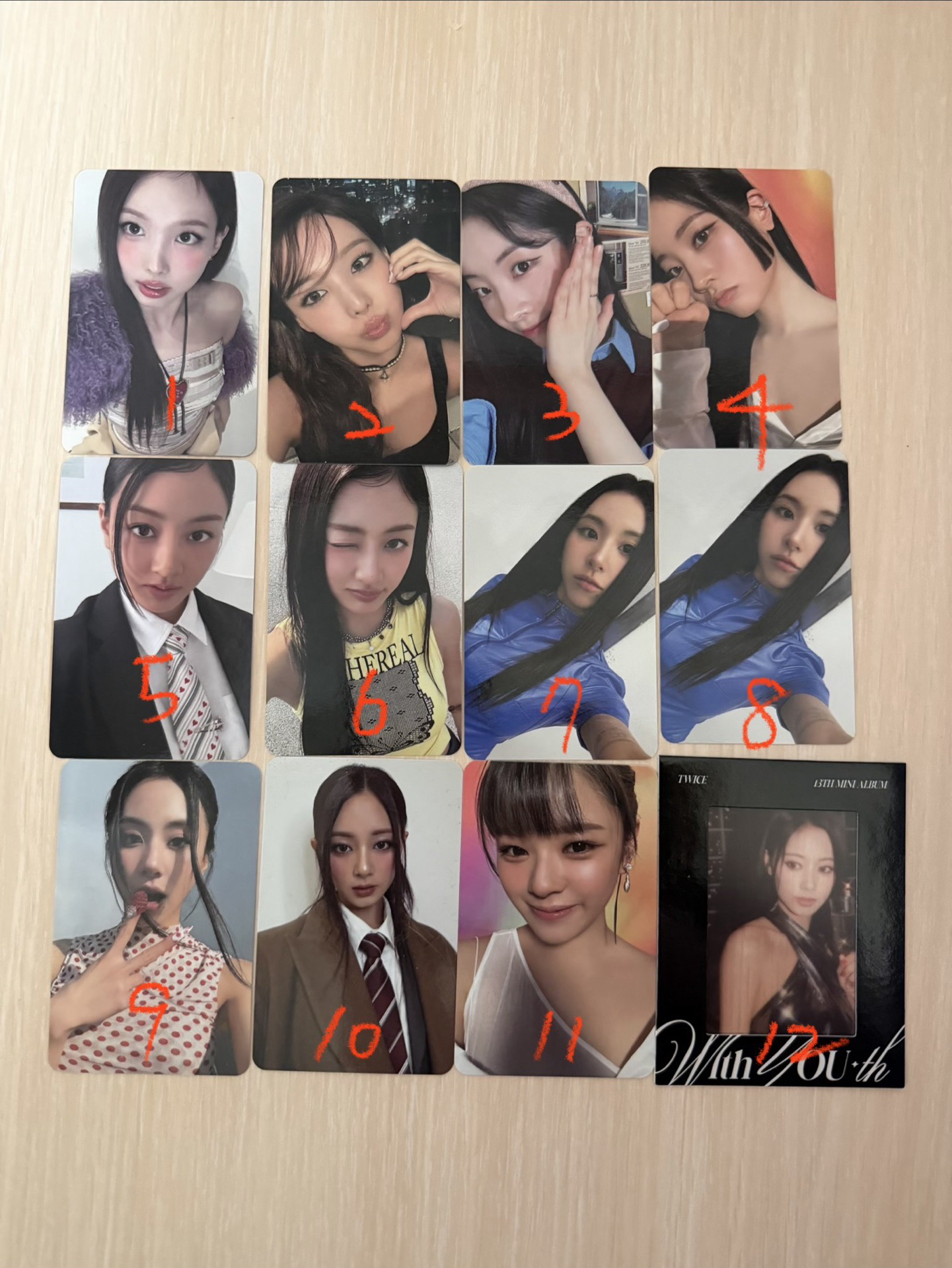 TWICE 小卡 專卡 透卡