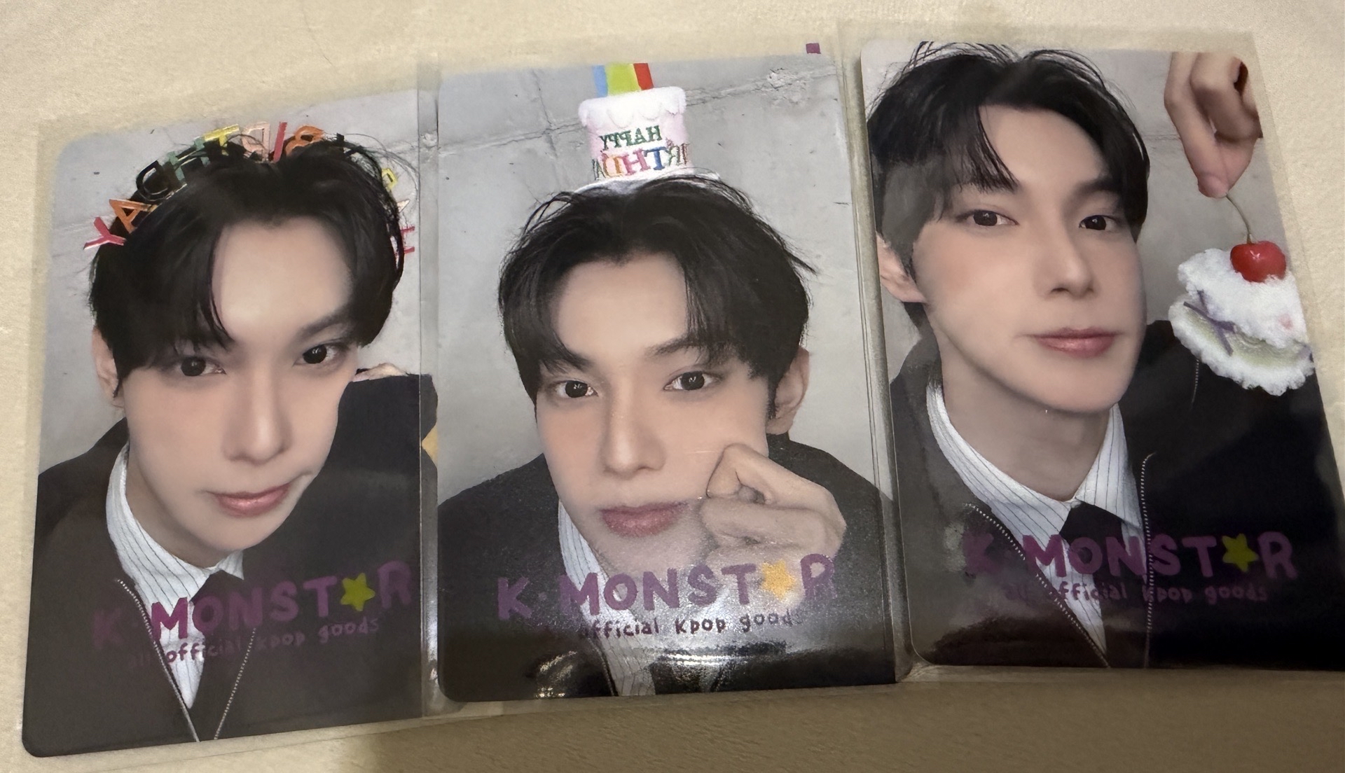 崔立于 KM生日特典卡 一套三張