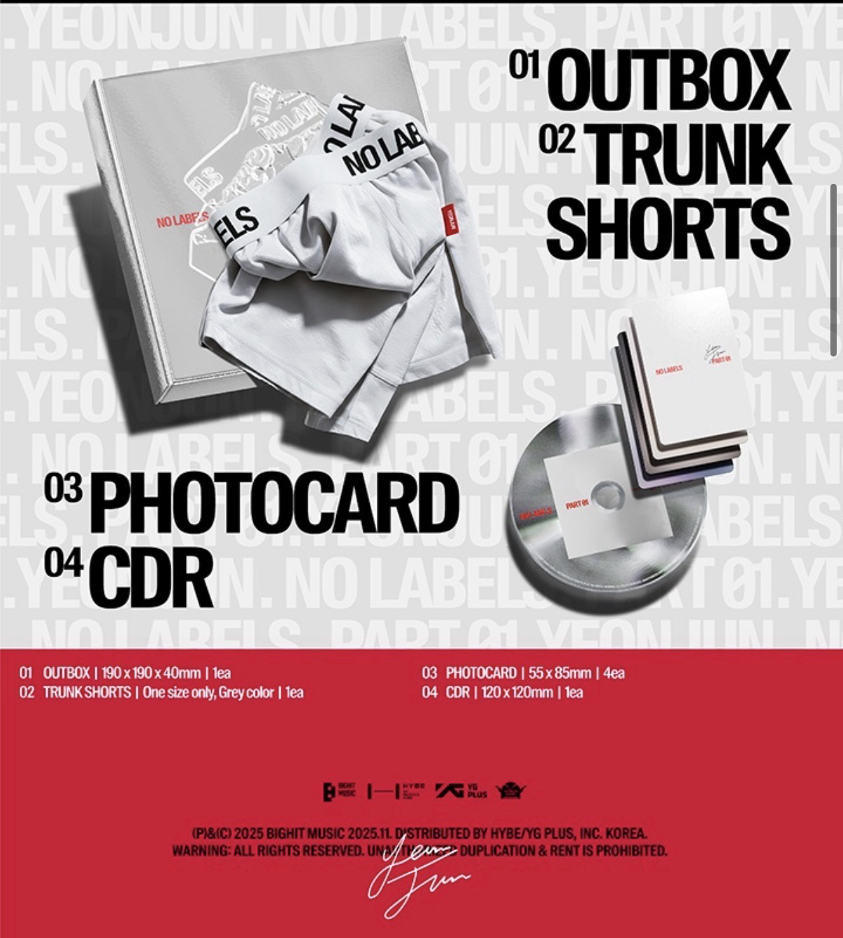 崔然竣 NO LABELS: PART 01(Trunk Shorts Ver.) 日版含特典 (非現貨)