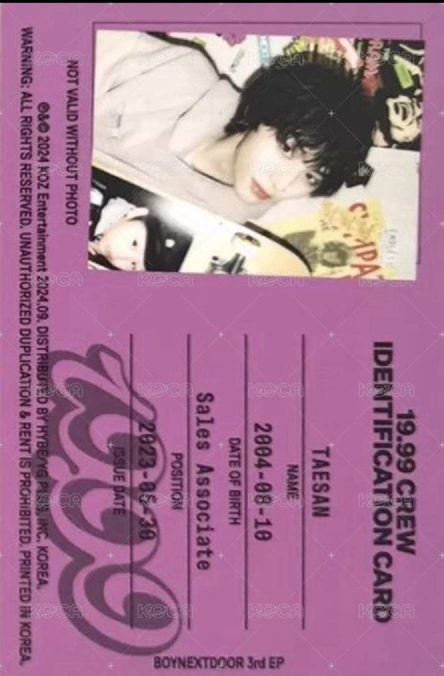 ❤️19.99 專輯卡 ID卡4