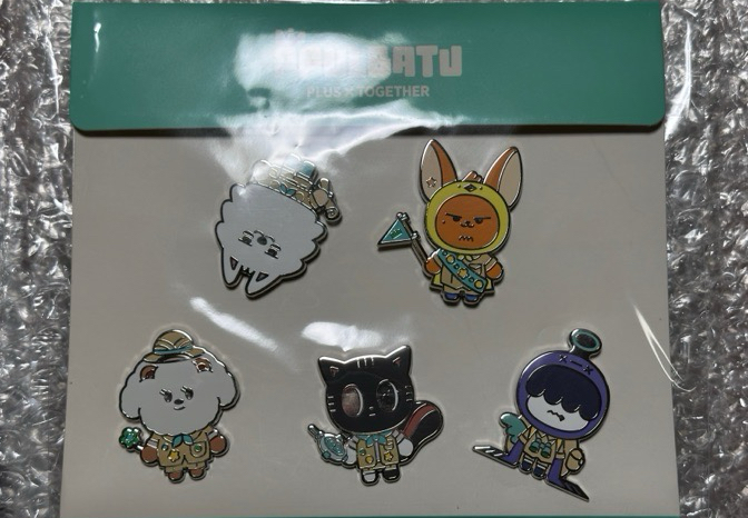 TXT 角巴兔 原皮松喵+淡顏彩喵（淡粉色）