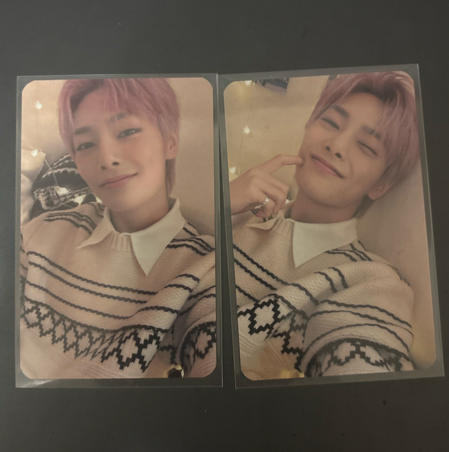 粉毛帥哥兩張不拆