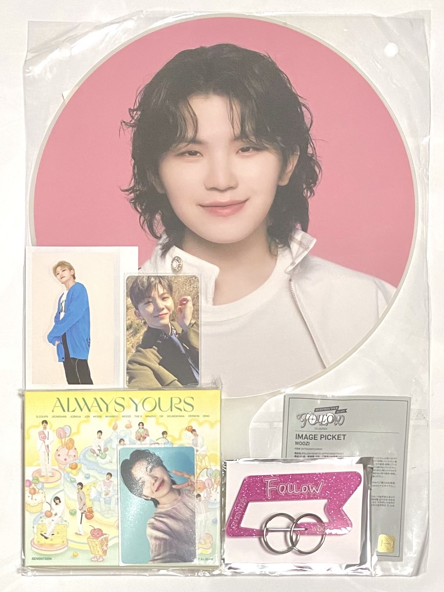 seventeen Woozi 李知勳 小盤 Follow again日巡大扇 登山扣 C盤全專