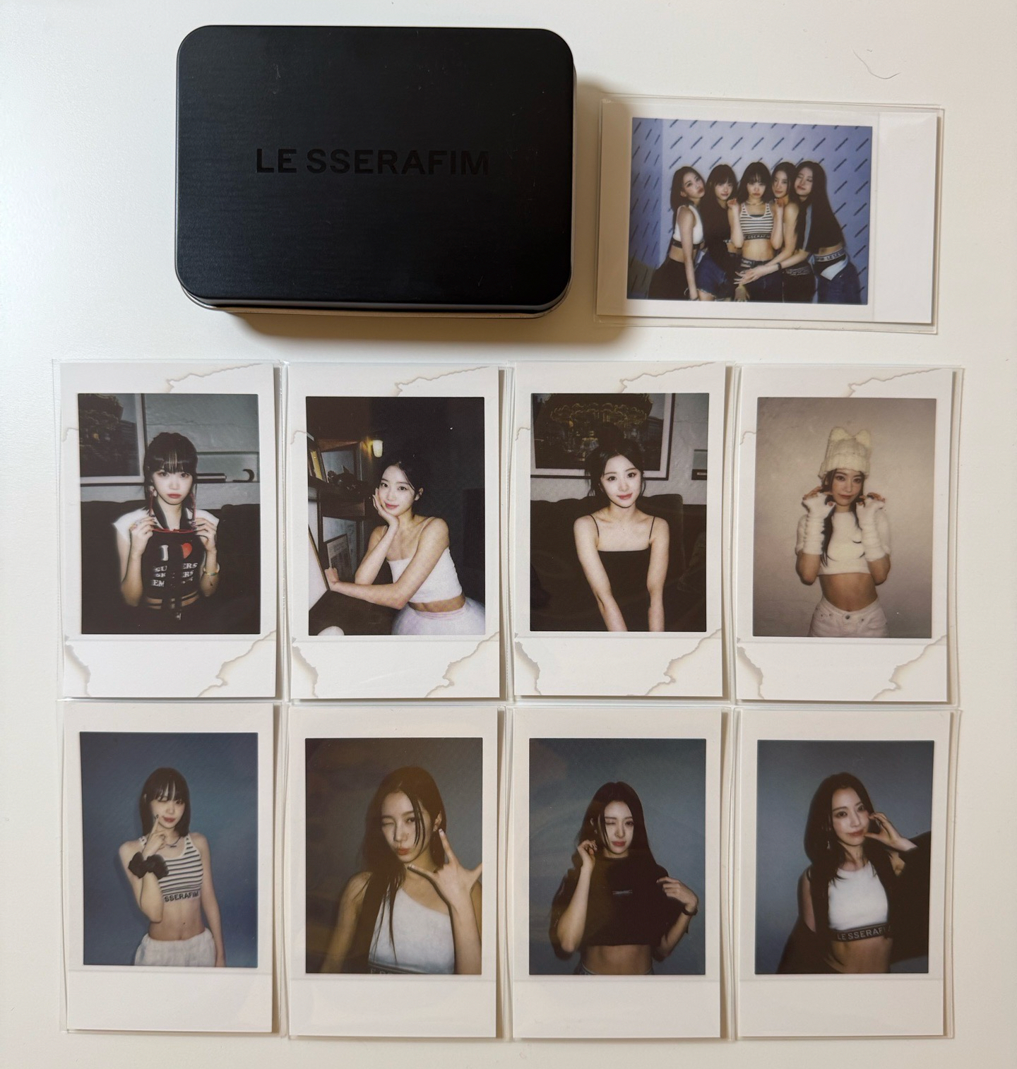 LE SSERAFIM | UNFORGIVEN 周邊卡 鐵盒拍立得 1組9張不拆含鐵盒（都沒有恩採）