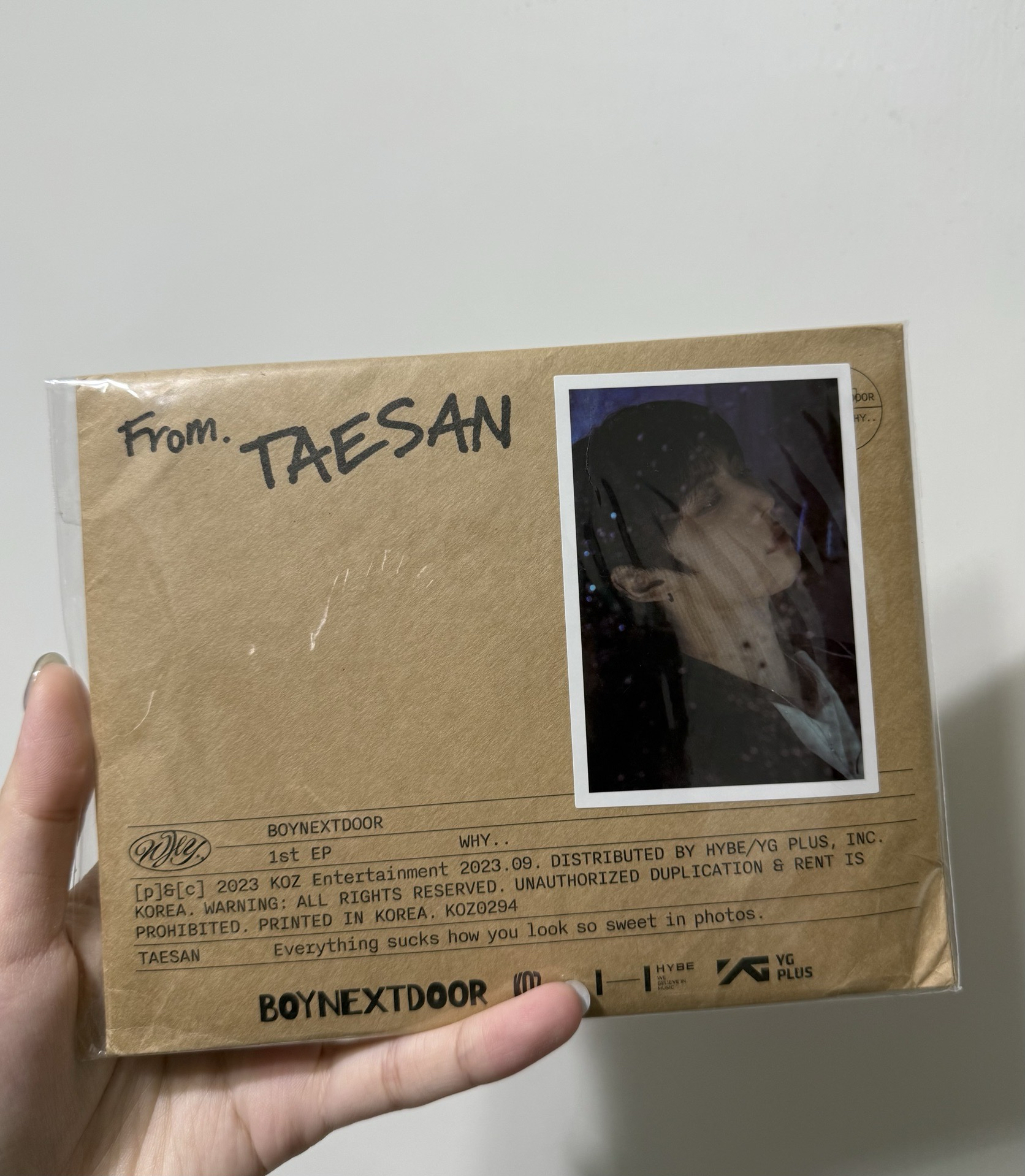 BOYNEXTDOOR WHY.. 專輯 LETTER ver. 泰山 空專