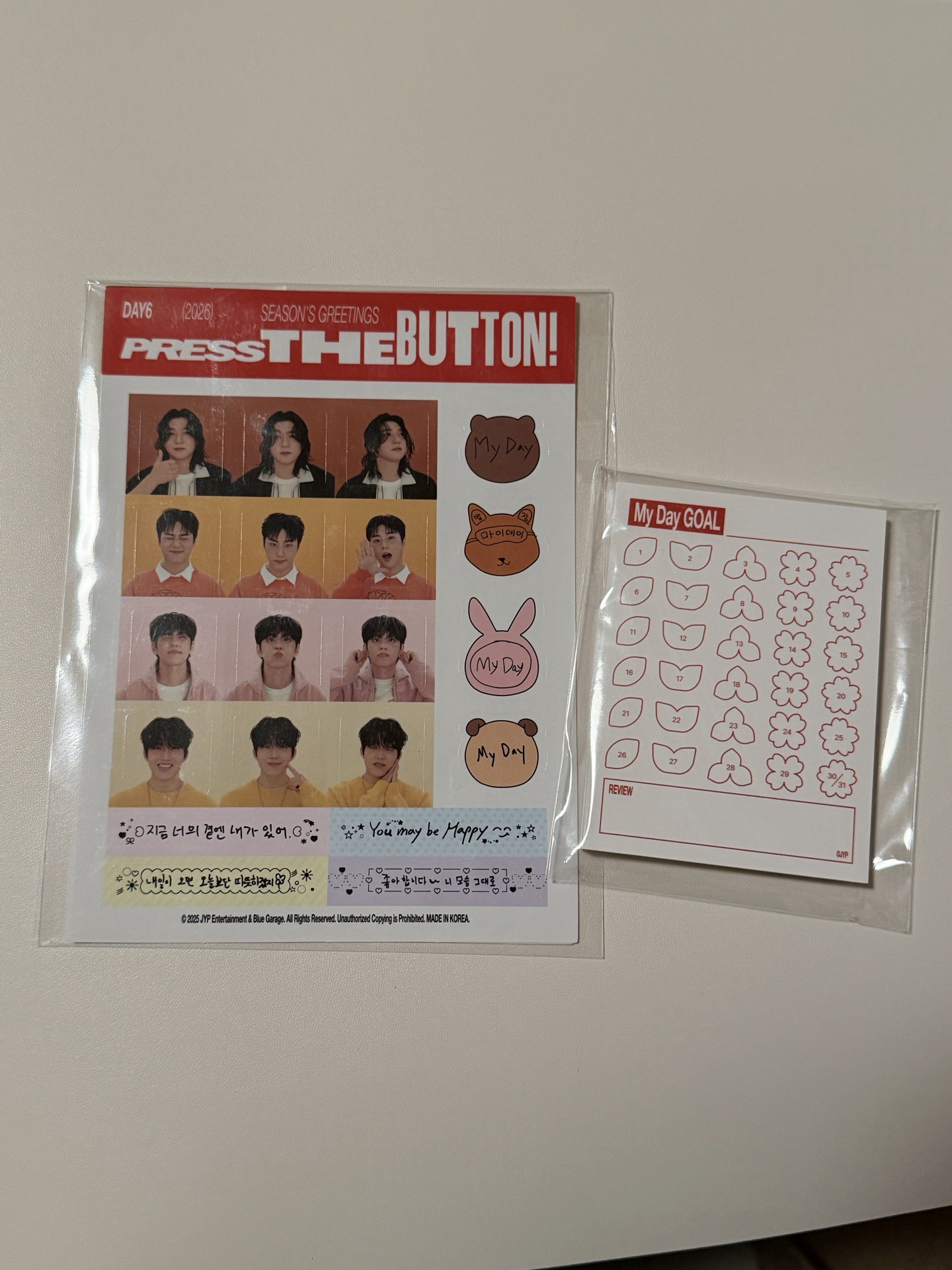 26年年曆內容物