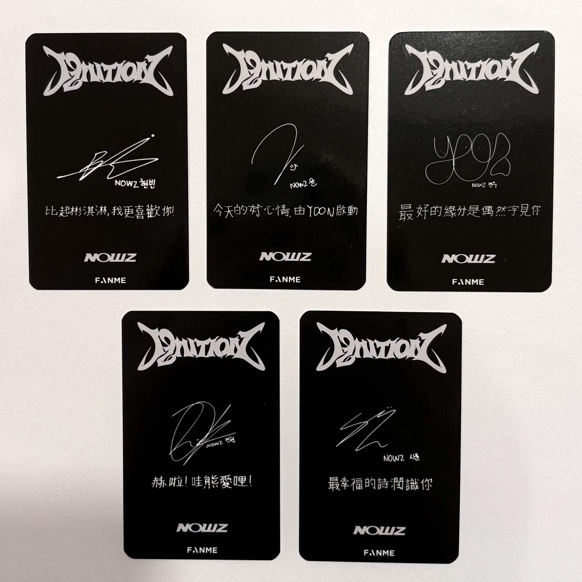 Nowz 特典卡 中背