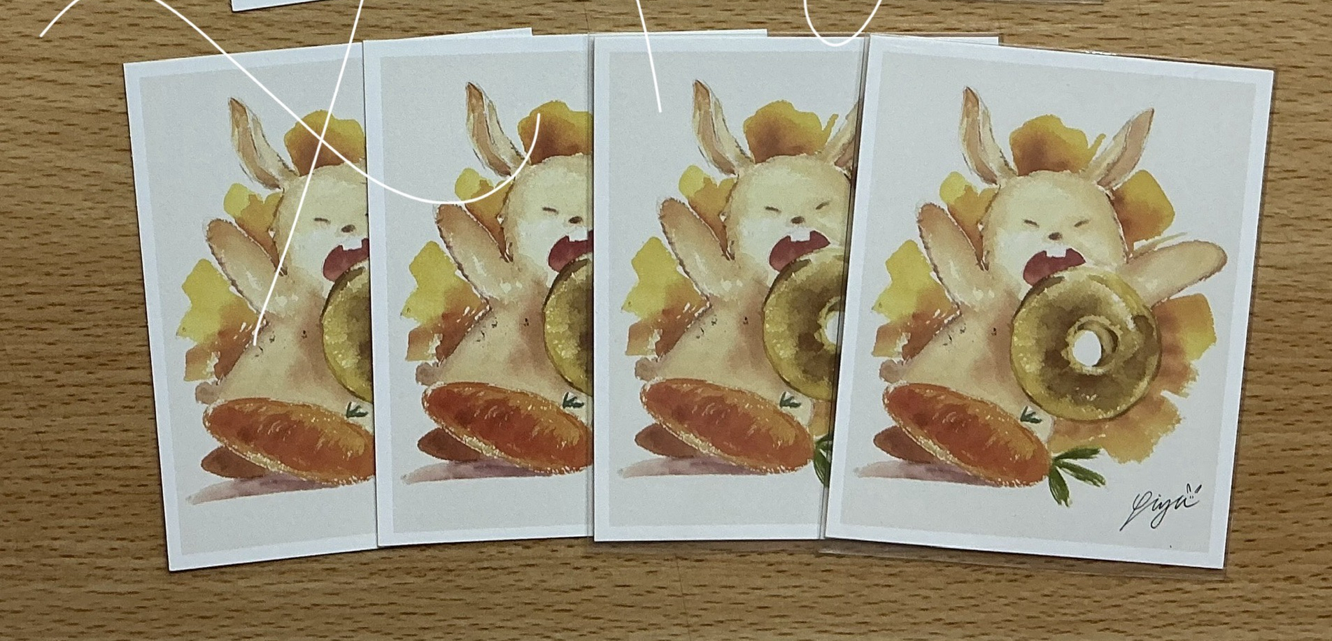 🍎-手繪兔子🐰照片卡