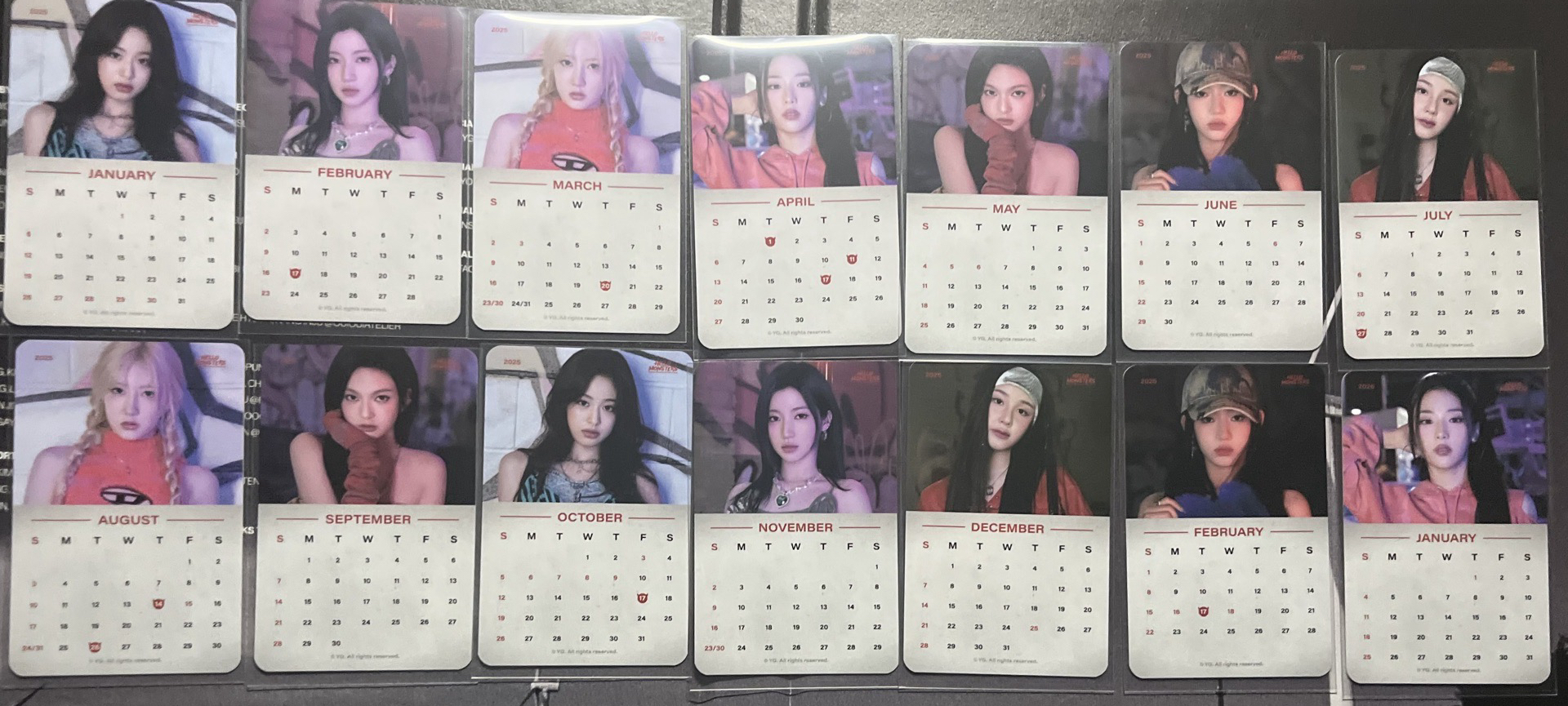 日曆卡一套14張