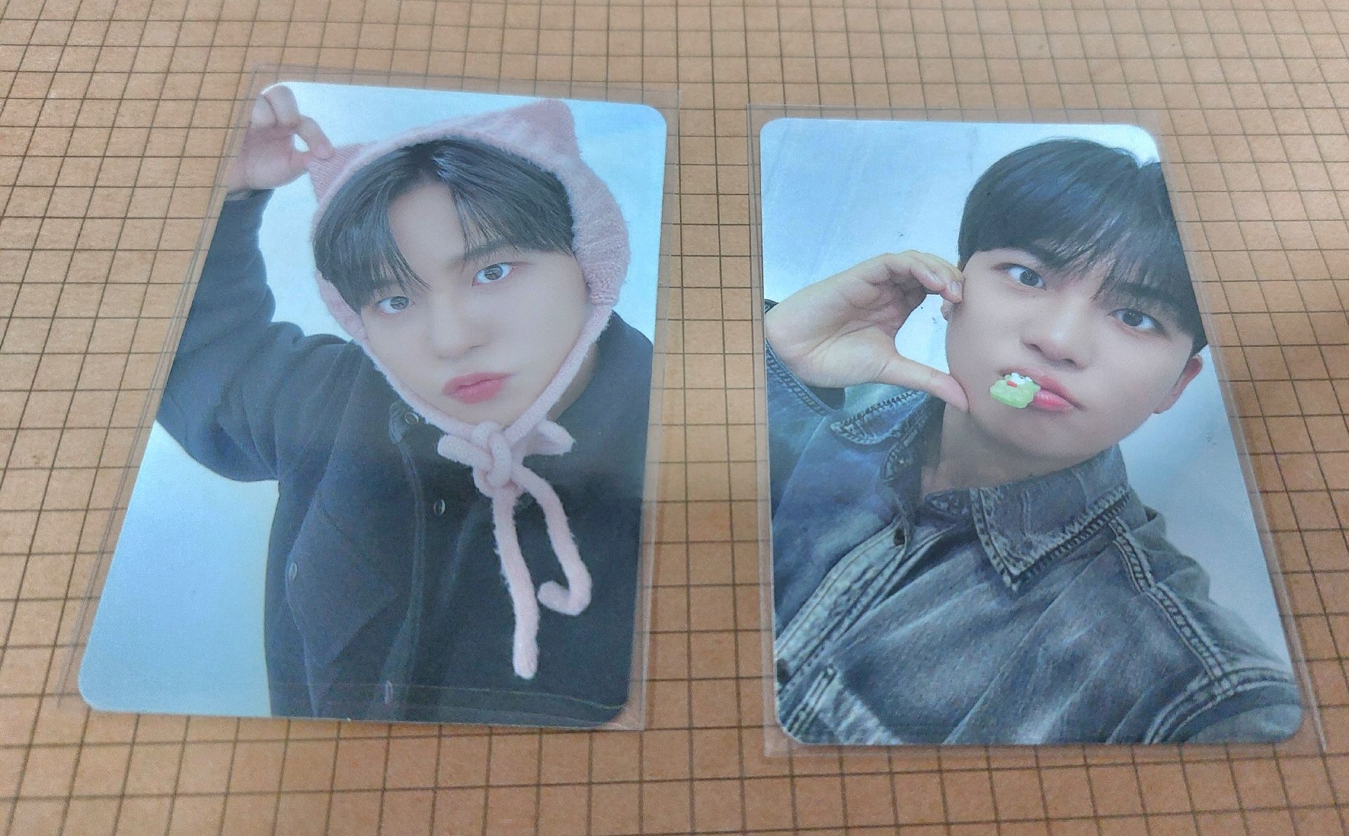 簽售卡 貓耳帽熊+小熊軟糖