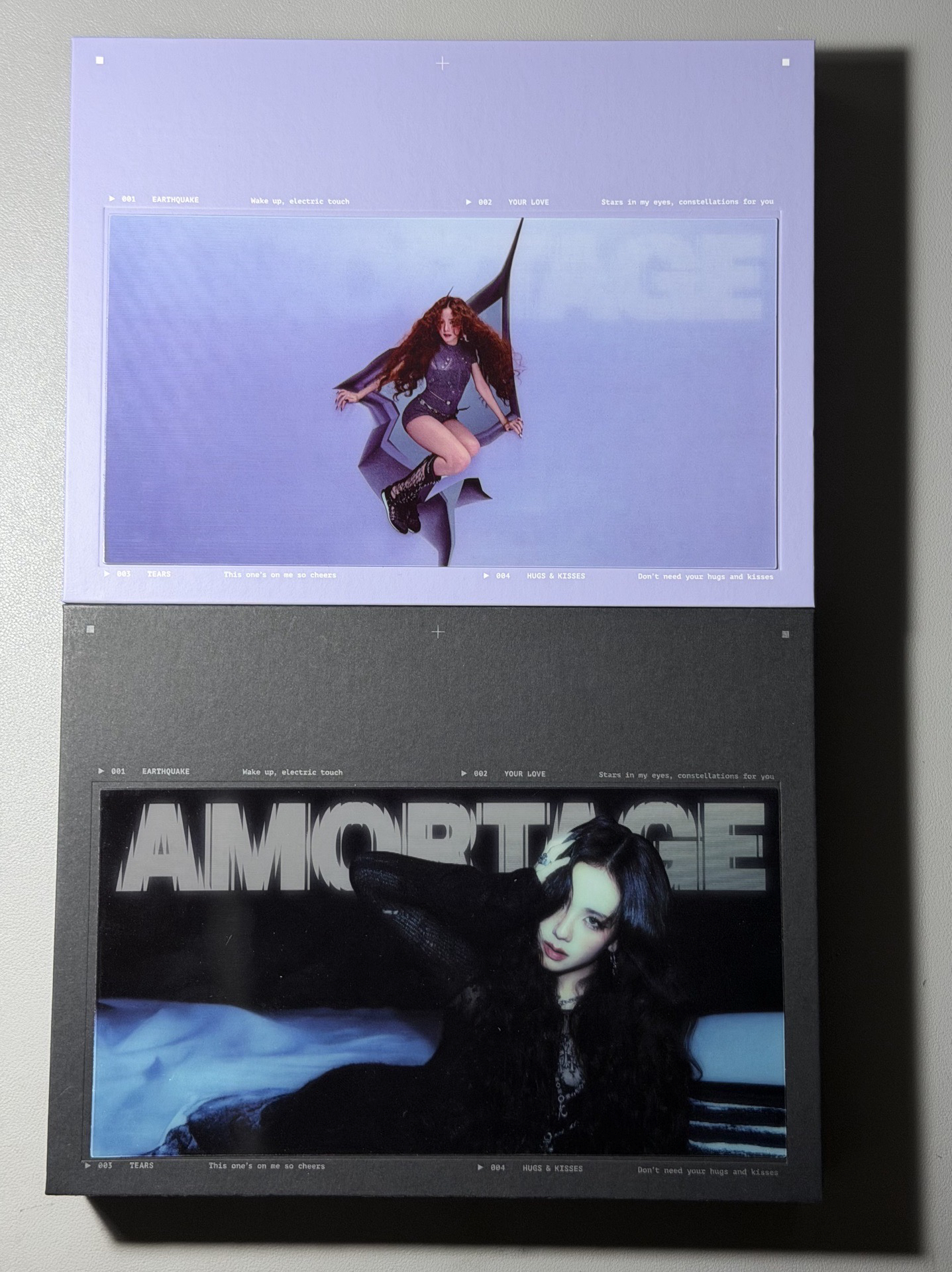 Jisoo amortage 專輯 黑 紫 兩版一起出