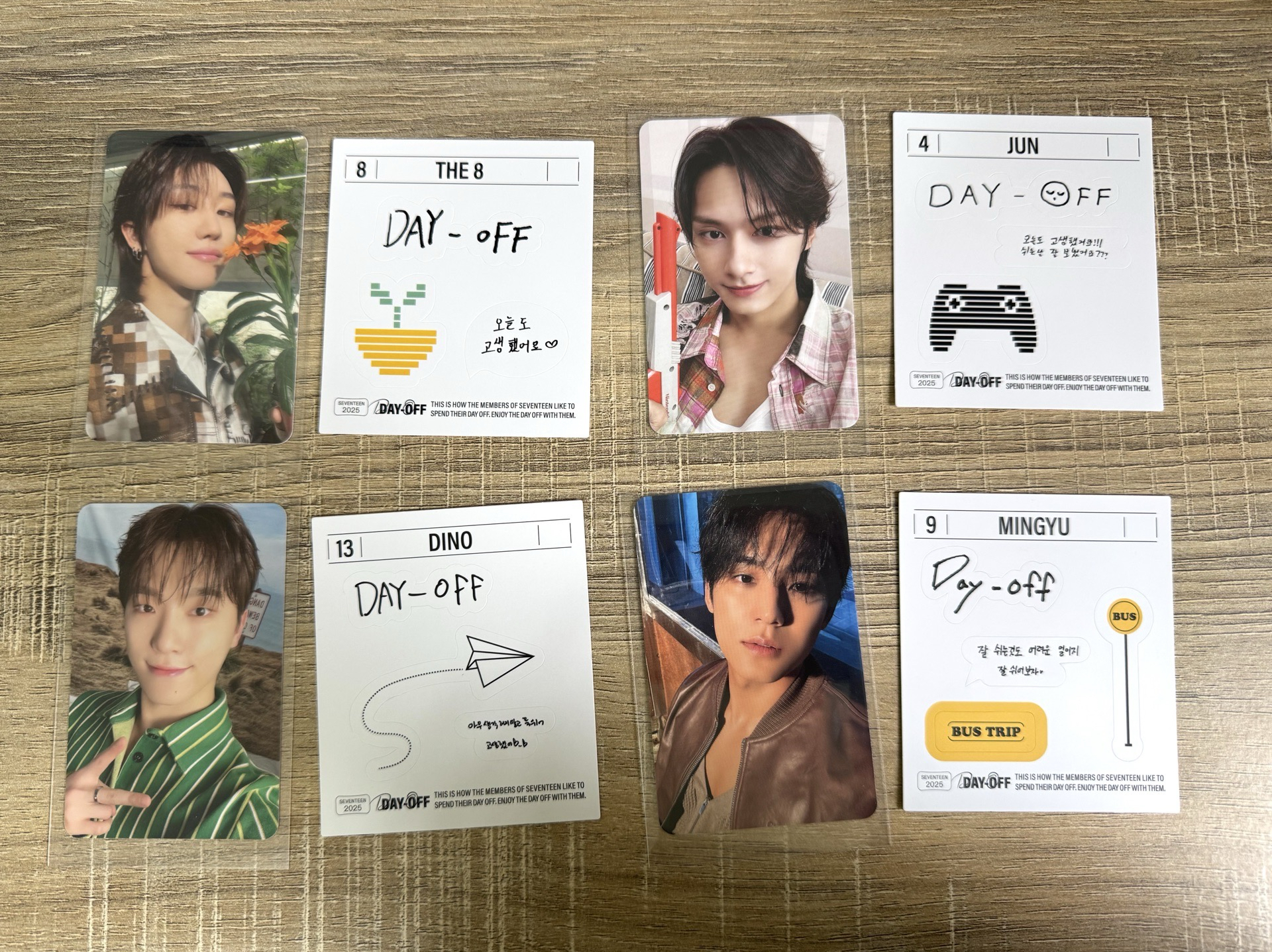 2025 年曆小卡+貼紙 俊八奎燦