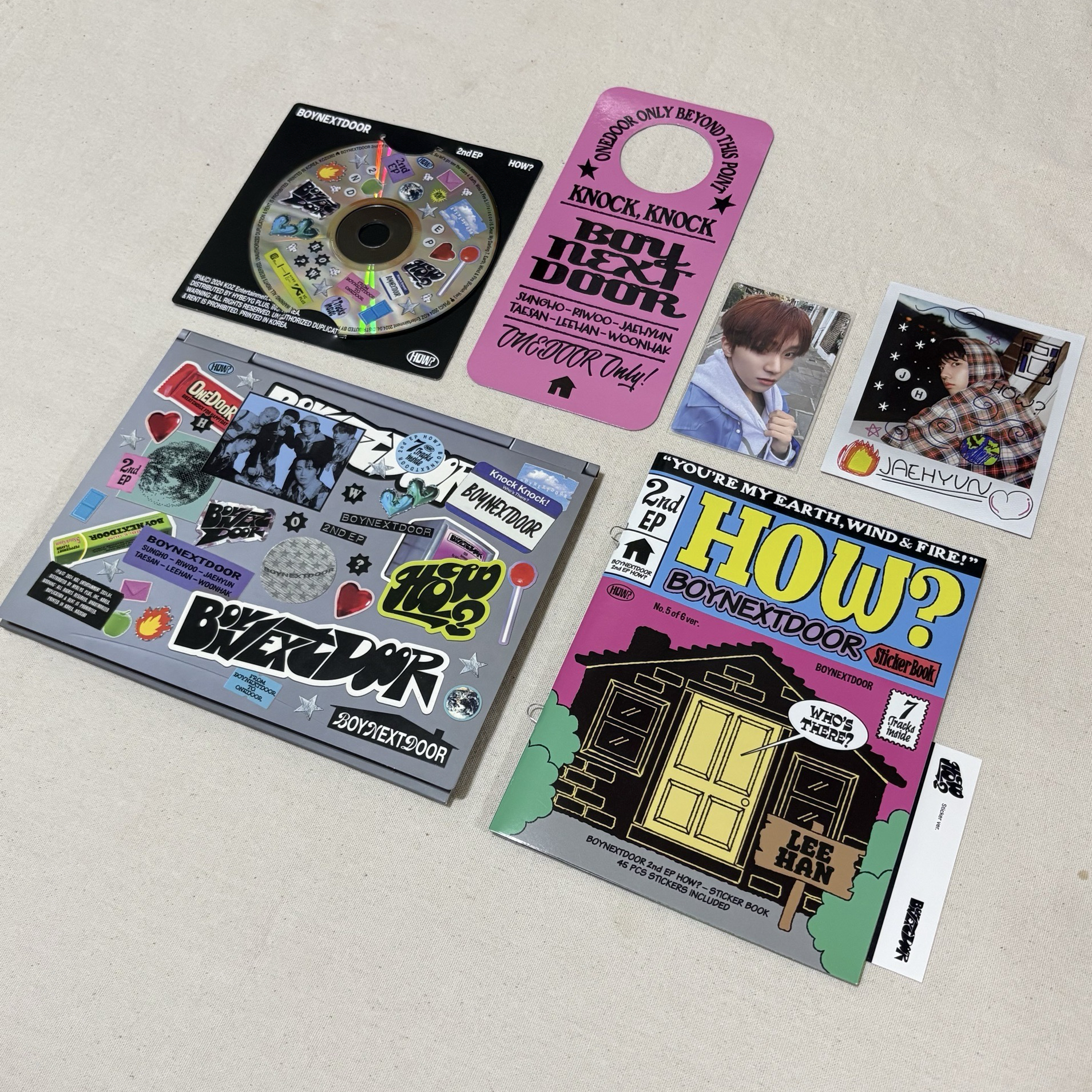 BOYNEXTDOOR HOW? sticker ver. 已拆全專