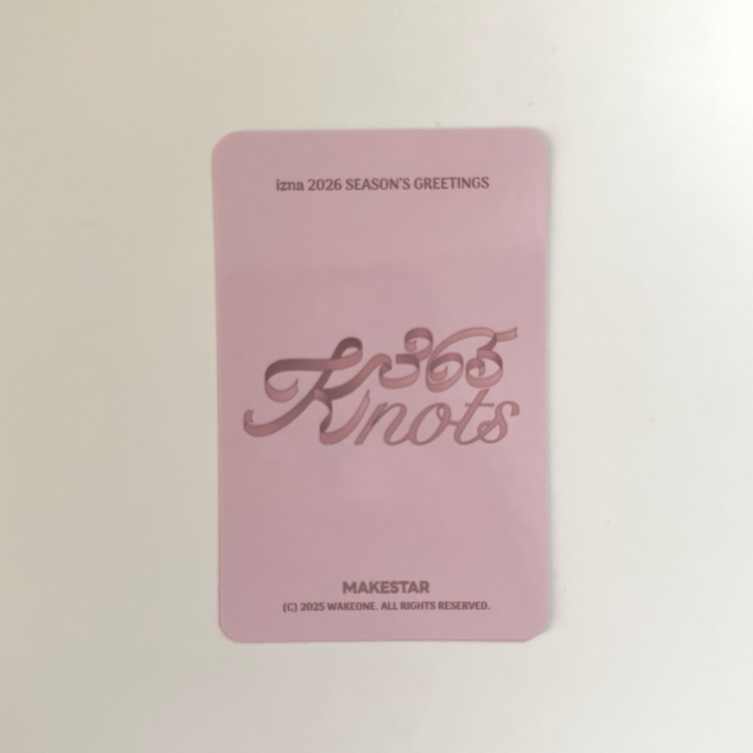 izna Jeemin 26’年曆 ms 特典卡 