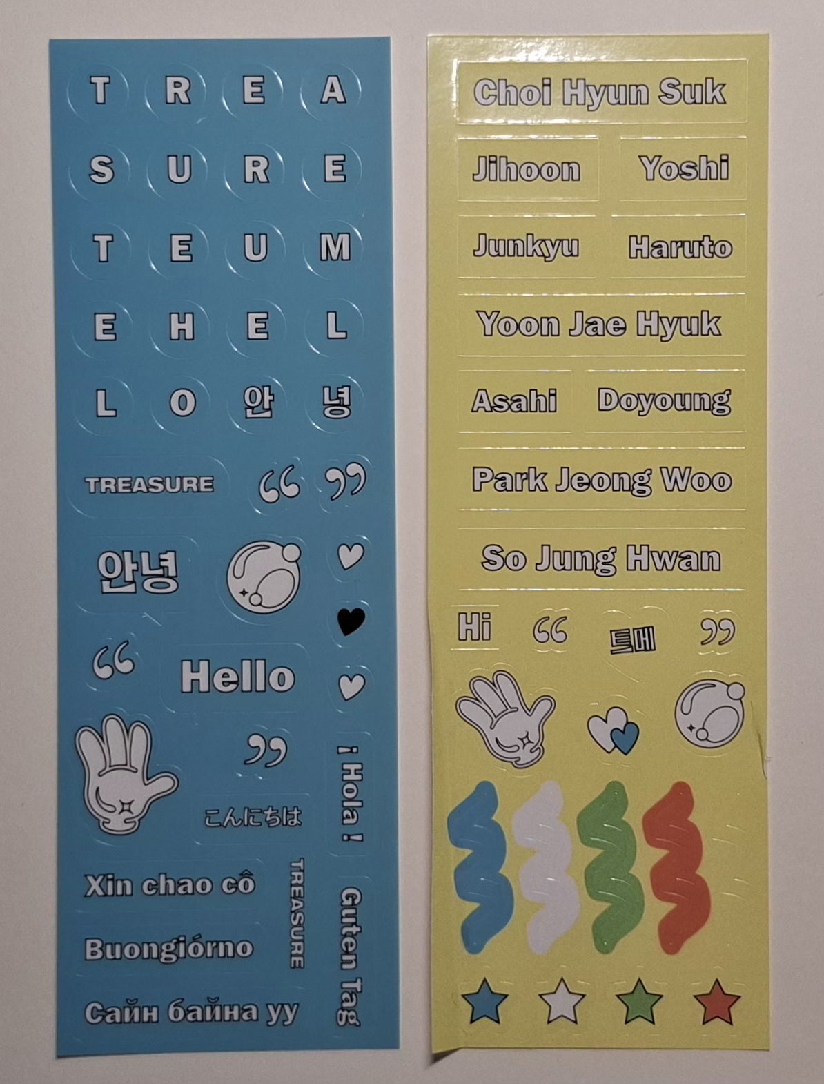 [HELLO]TREASURE 2CUT PHOTO+STICKER SET