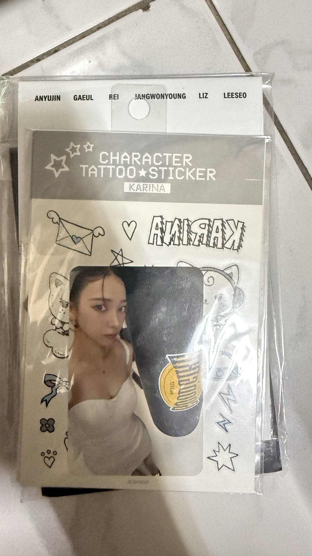 三巡 貼紙 首爾場週 夜光紋身貼紙 柚版 Karina