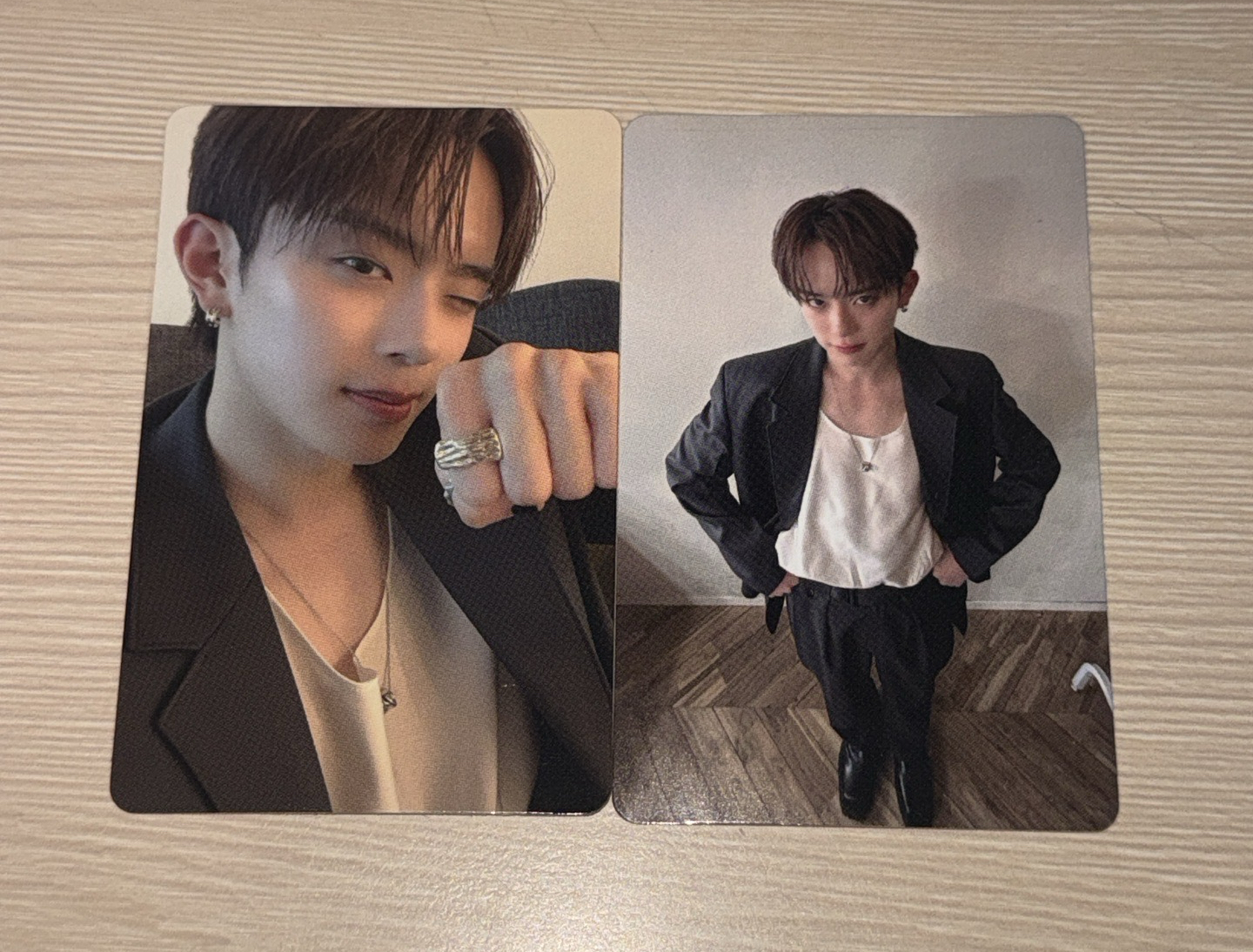 柳岡旻晚場兩張中文卡背