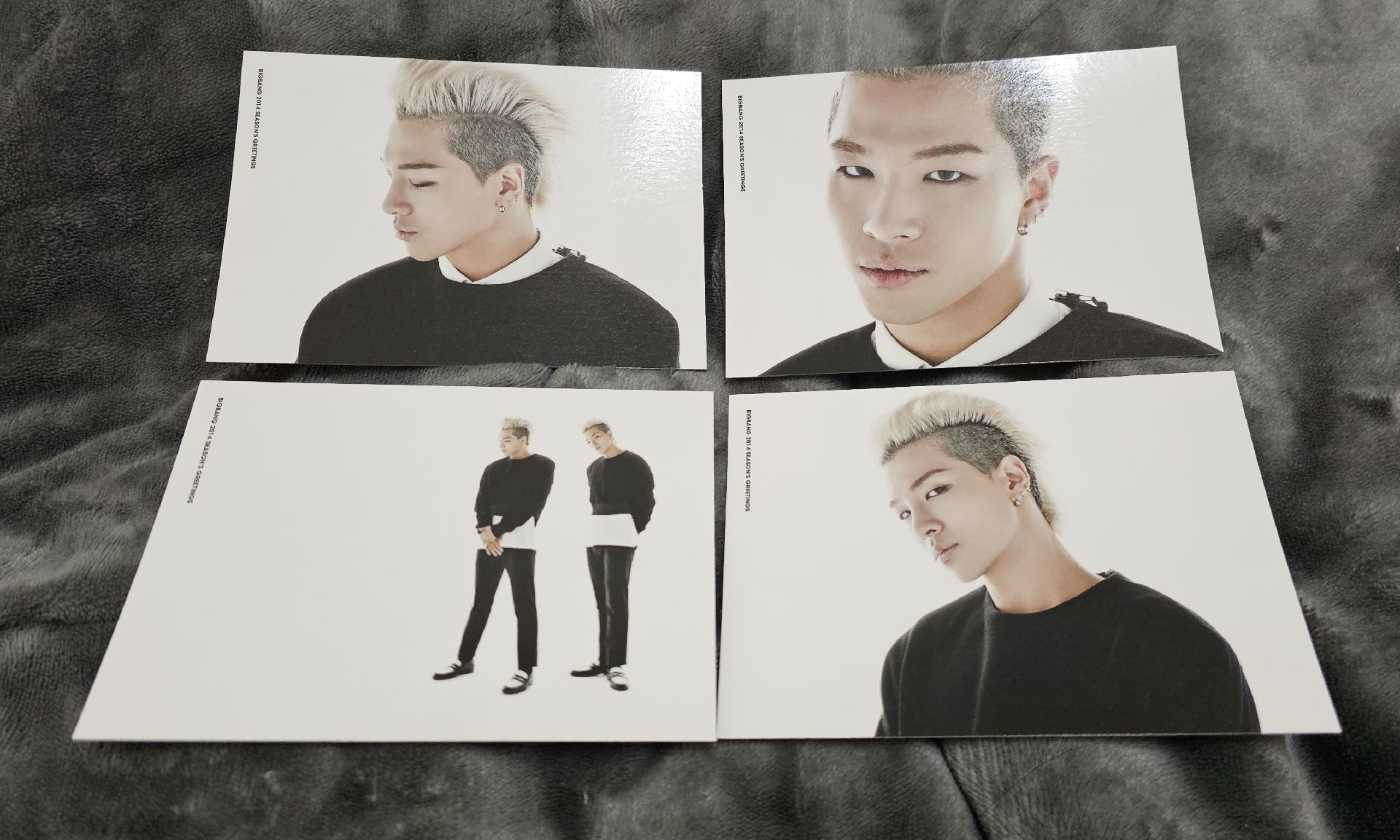 太陽 2014年 年曆卡片 四張一組(背面太陽生日月有印刷手繪塗鴉)