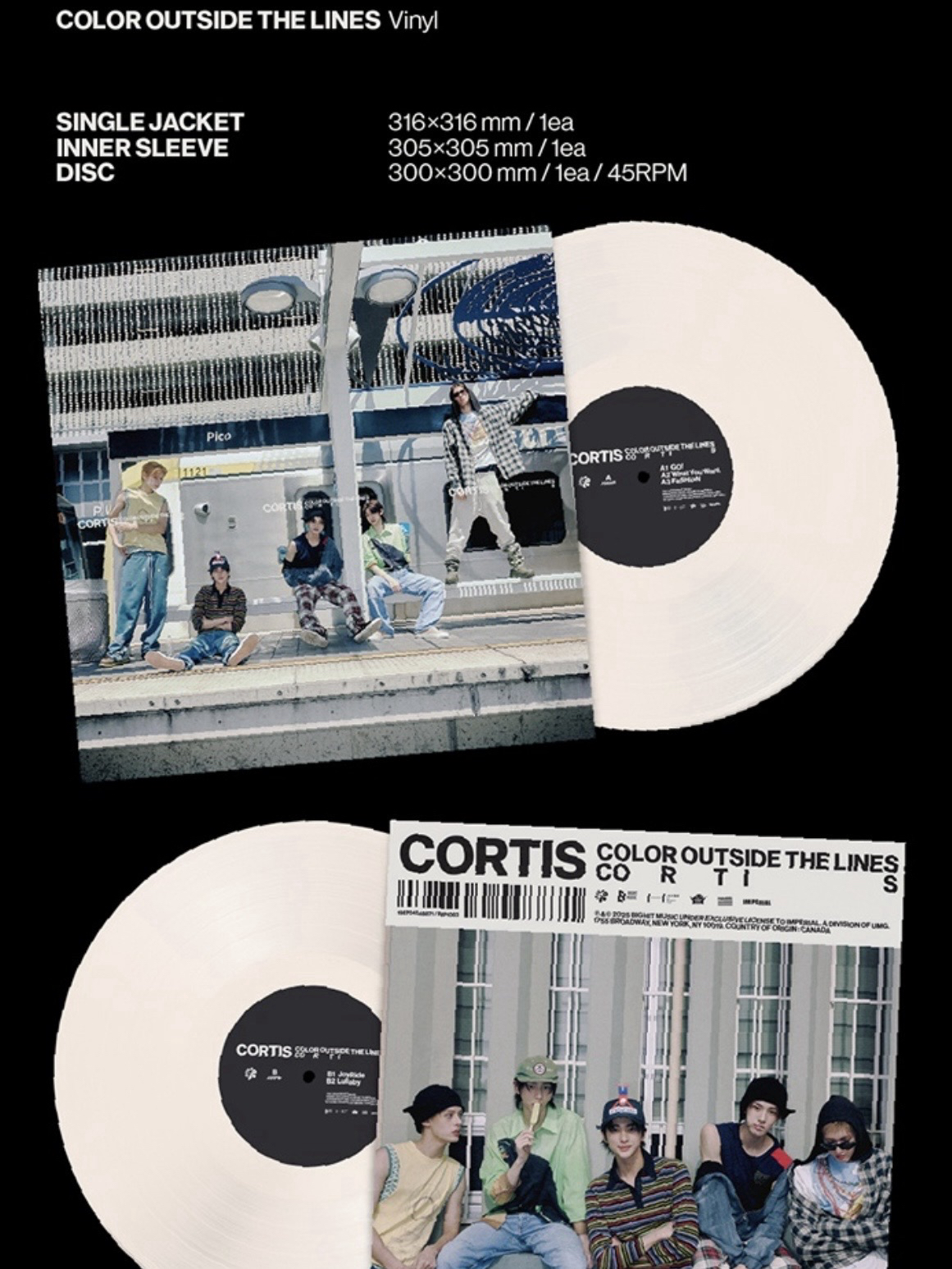 CORTIS - 首張單曲 [COLOR OUTSIDE THE LINES] (黑膠唱片)