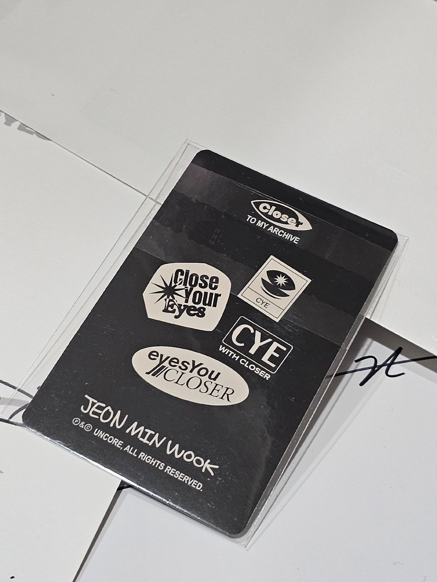 CYE CLOSER TO MY ARCHIVE 吊飾周邊卡 全珉稶