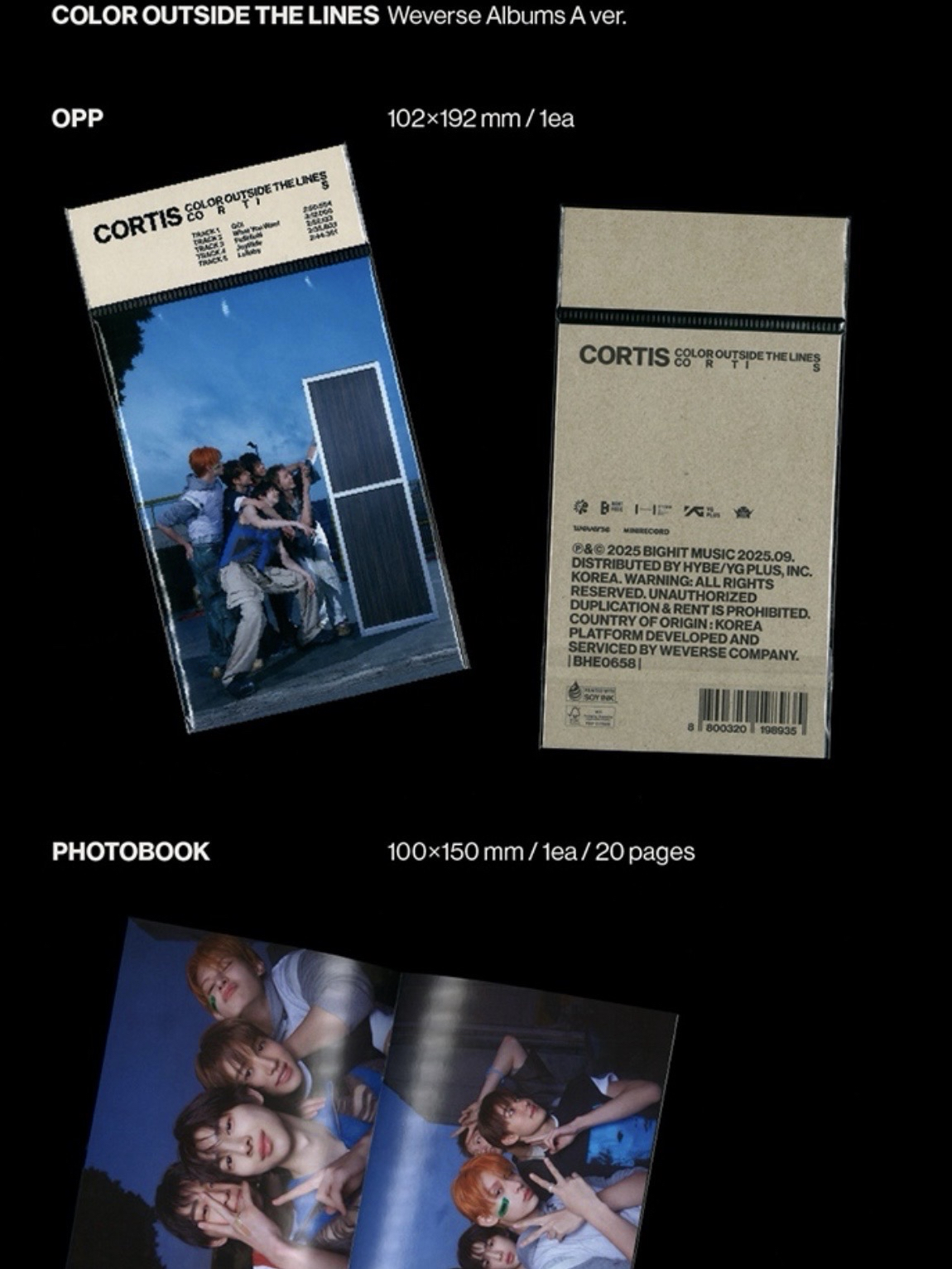 CORTIS - COLOR OUTSIDE THE LINES [首張單曲] (WEVERSE ALBUM版) A版