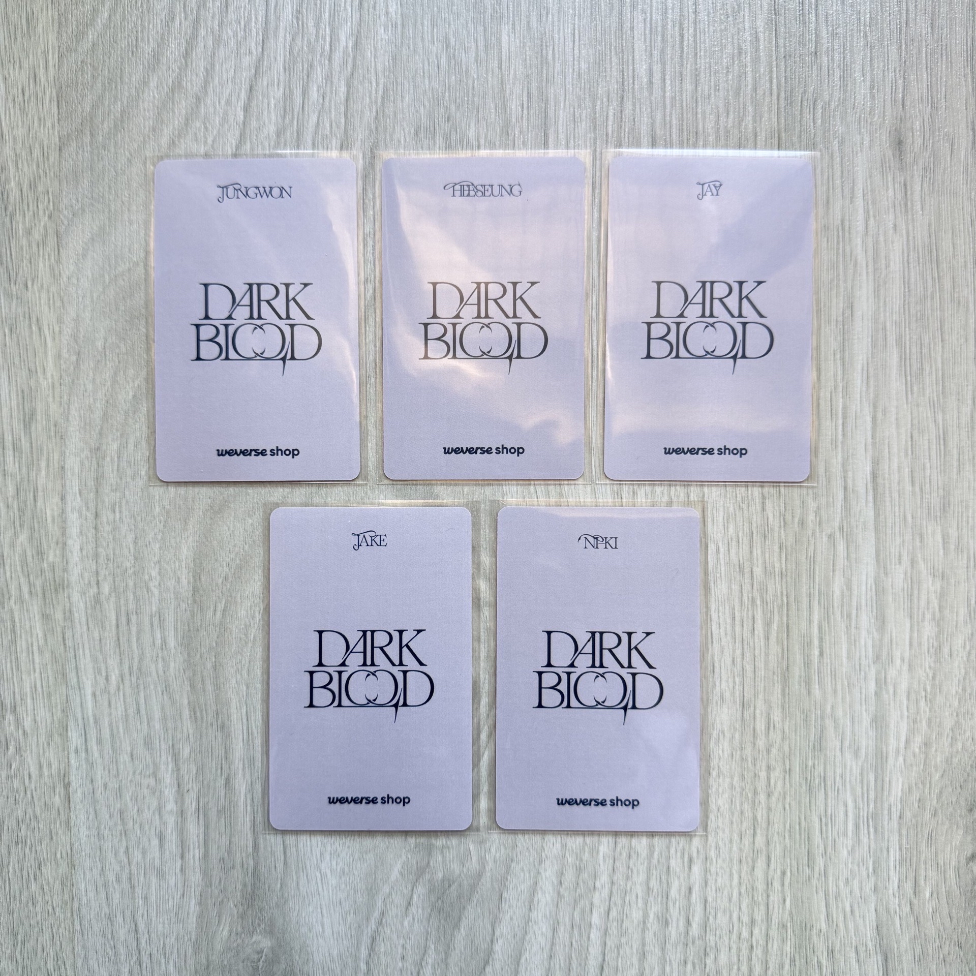 ENHYPEN DARK BLOOD sc恩靜版直播卡