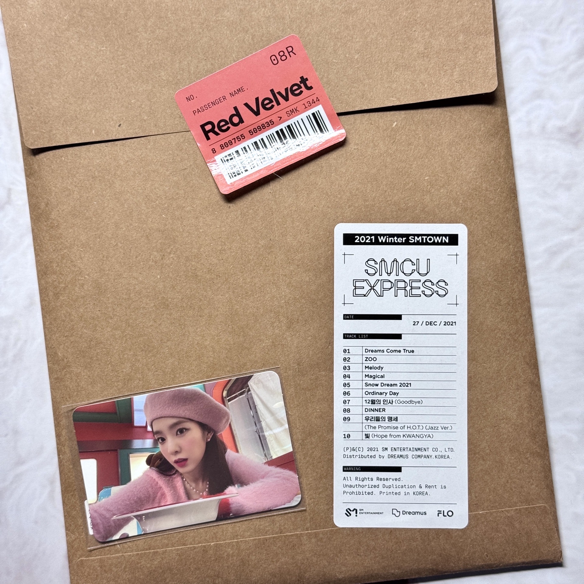 Red velvet SMCU2021冬專 Irene冬專卡