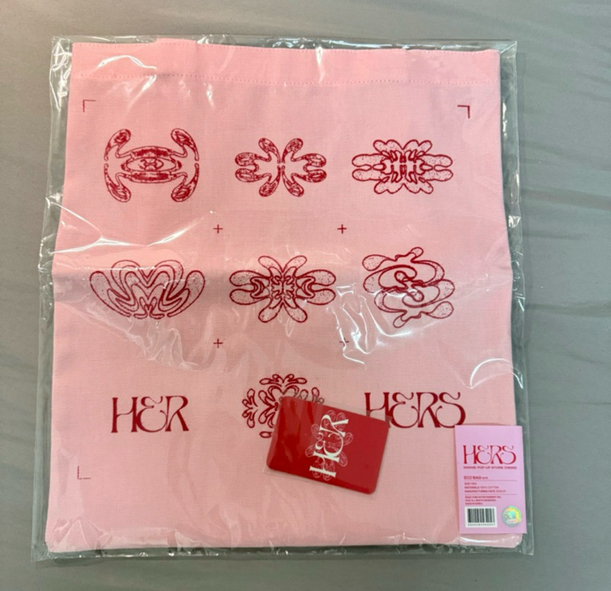 Minnie 米妮 HER 曼谷快閃店週邊 粉紅帆布袋 +小卡 