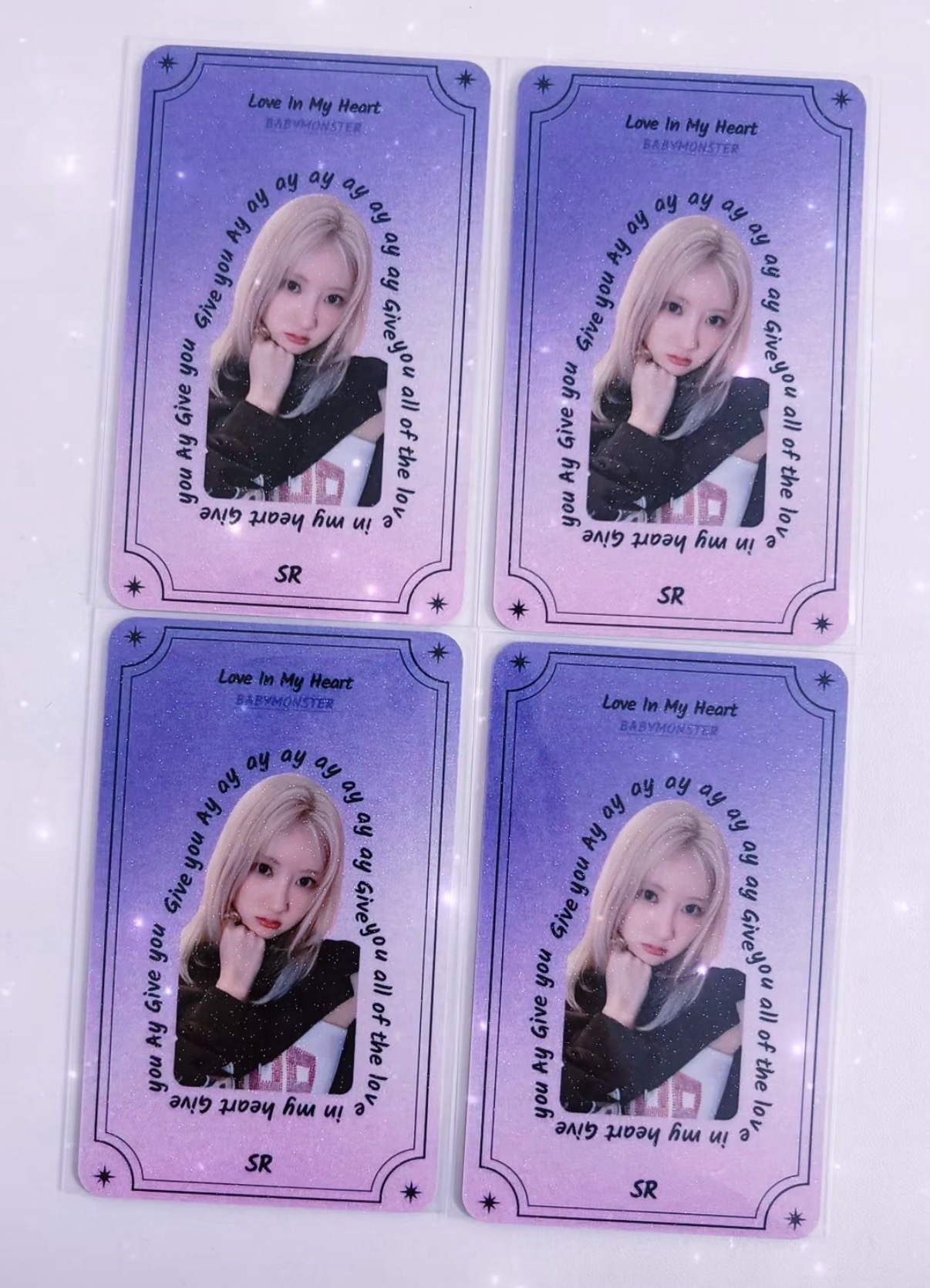 ［預購］BABYMONSTER | QQ音樂 |SR 新年歌詞卡 圖二三四為實照 滿天星附膜