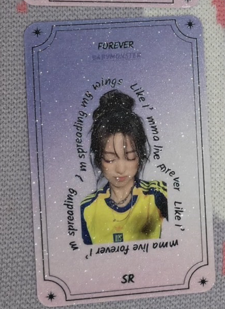 ［預購］BABYMONSTER | QQ音樂 |SR 新年歌詞卡 圖二三四為實照 滿天星附膜