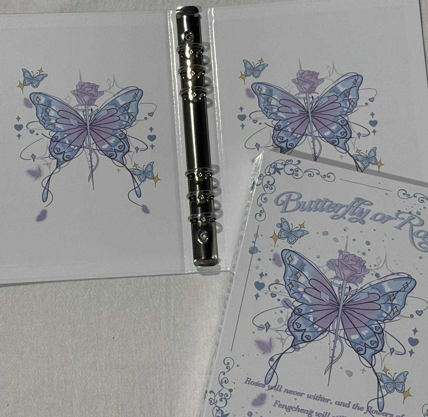 全新 藍白蝴蝶 A5卡冊