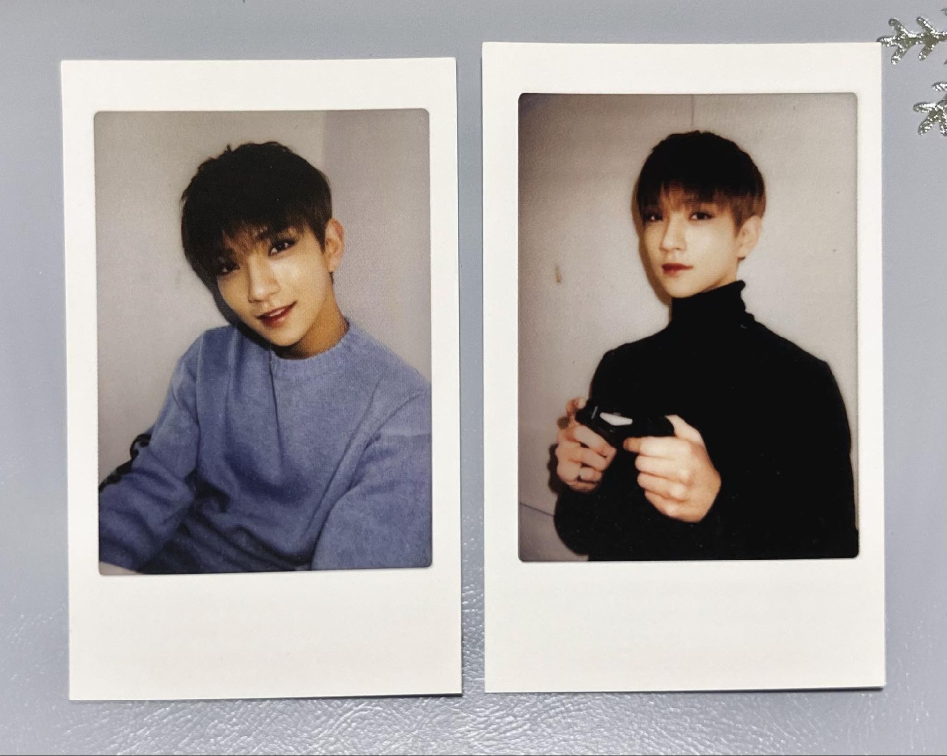 Seventeen洪知秀 克拉島拍立得紫毛衣