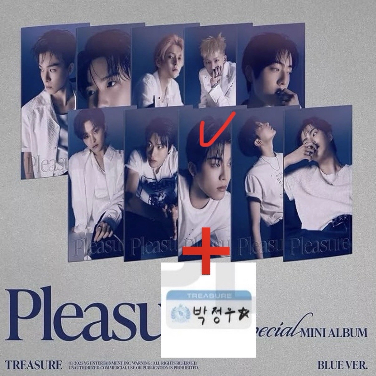 TREASURE [PLEASURE] 未拆專 黃版/🐺朴炡禹單封➕姓名牌扭蛋