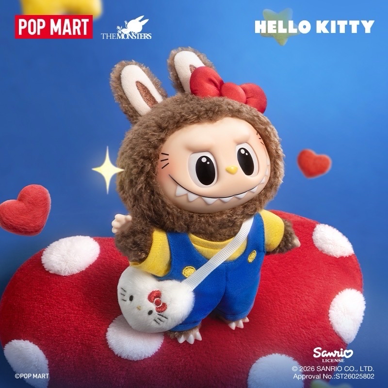  THE MONSTERS × 三麗鷗家族系列 - 搪膠毛絨掛件盲盒