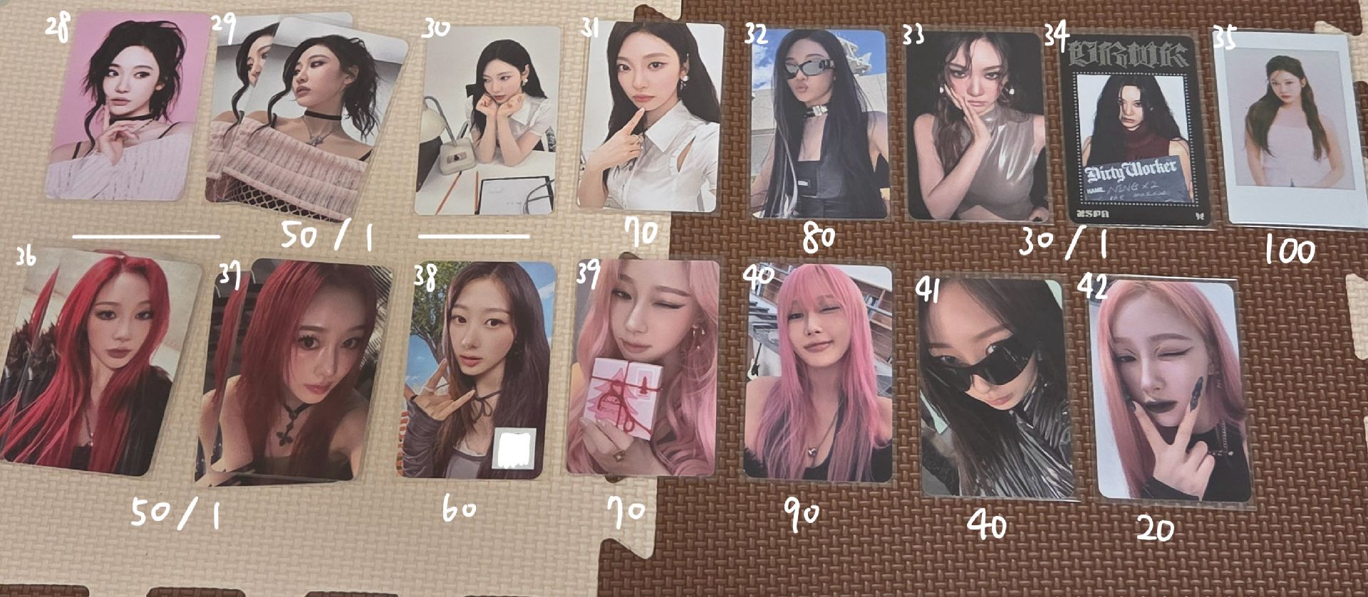 退坑出清 54張 aespa全員小卡✨️