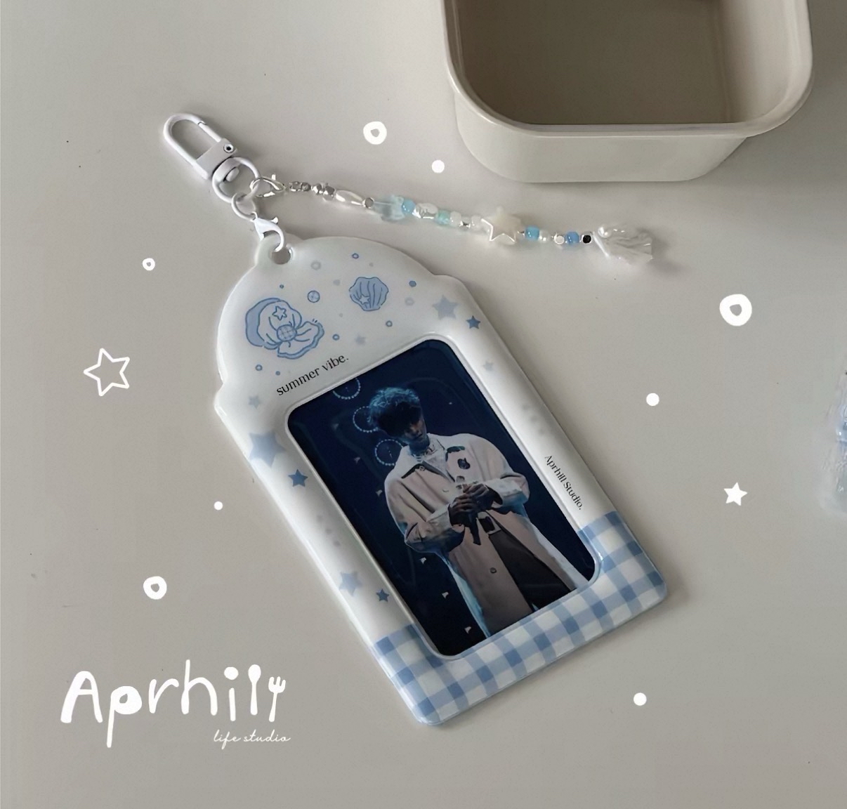 PVC卡套 藍色貝殼