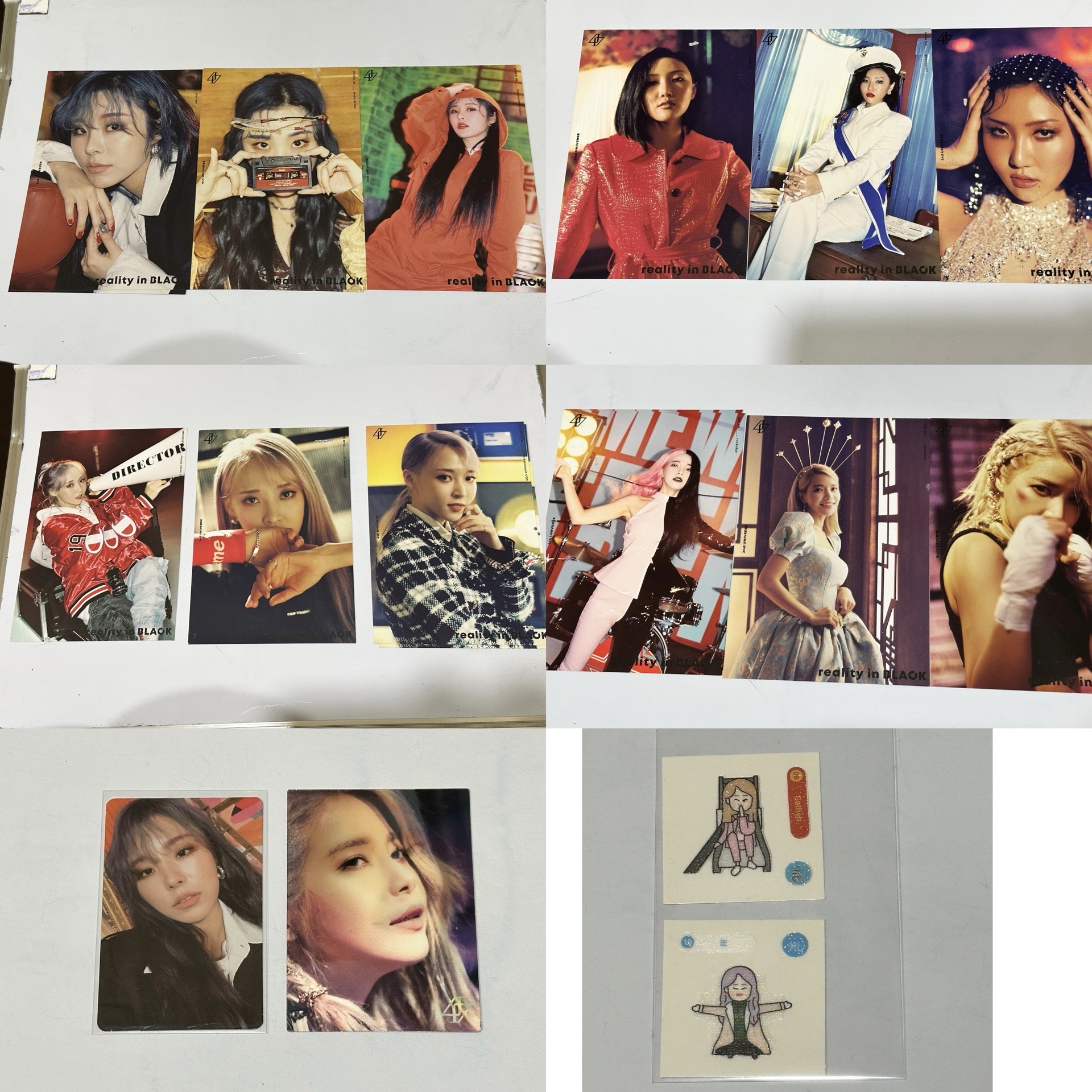 Mamamoo 黑專歌詞卡 專卡 玟星個人專貼紙