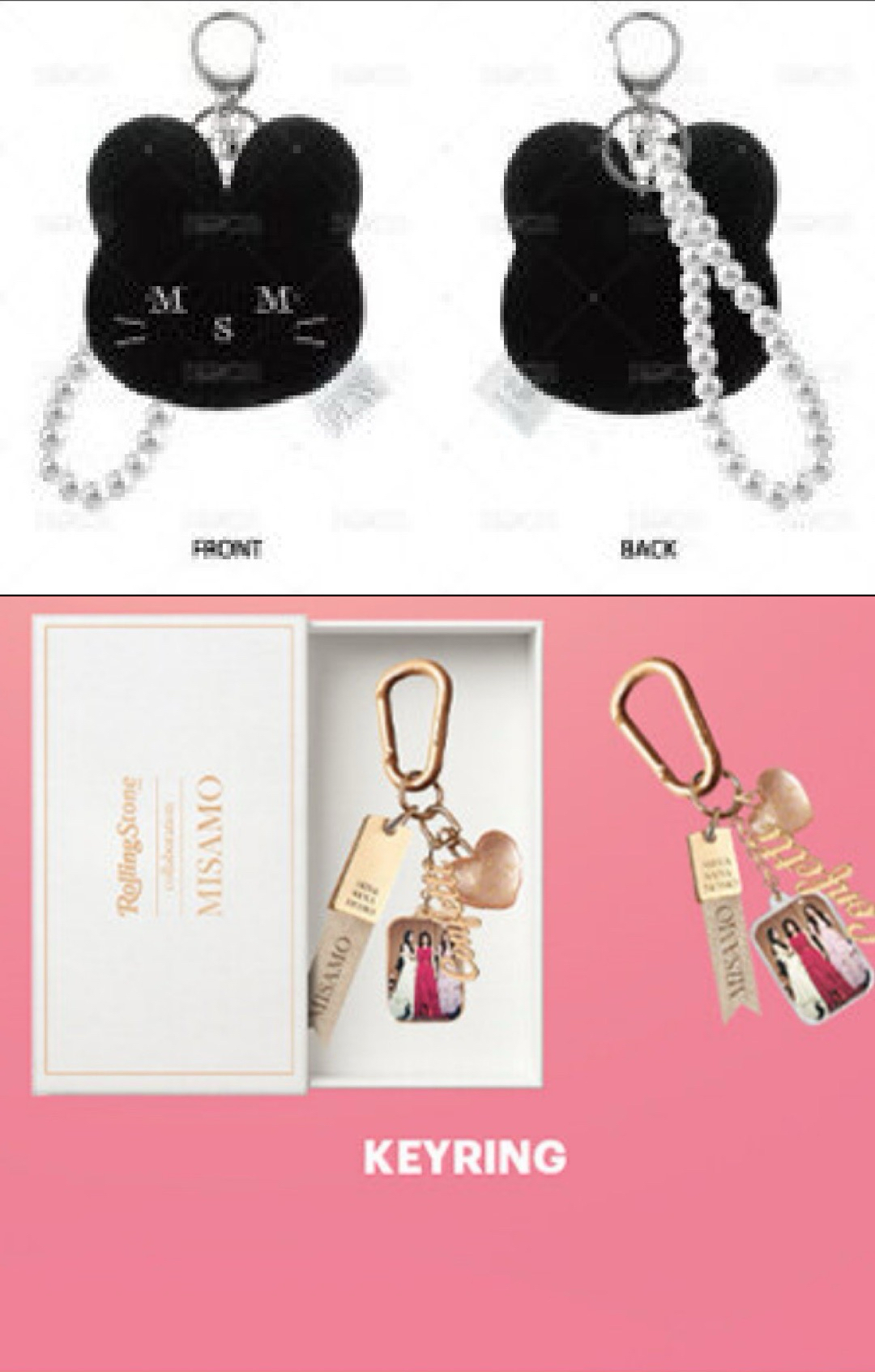 【MISAMO】PLAY 兔兔鑰匙圈+Rolling Stone 鑰匙圈