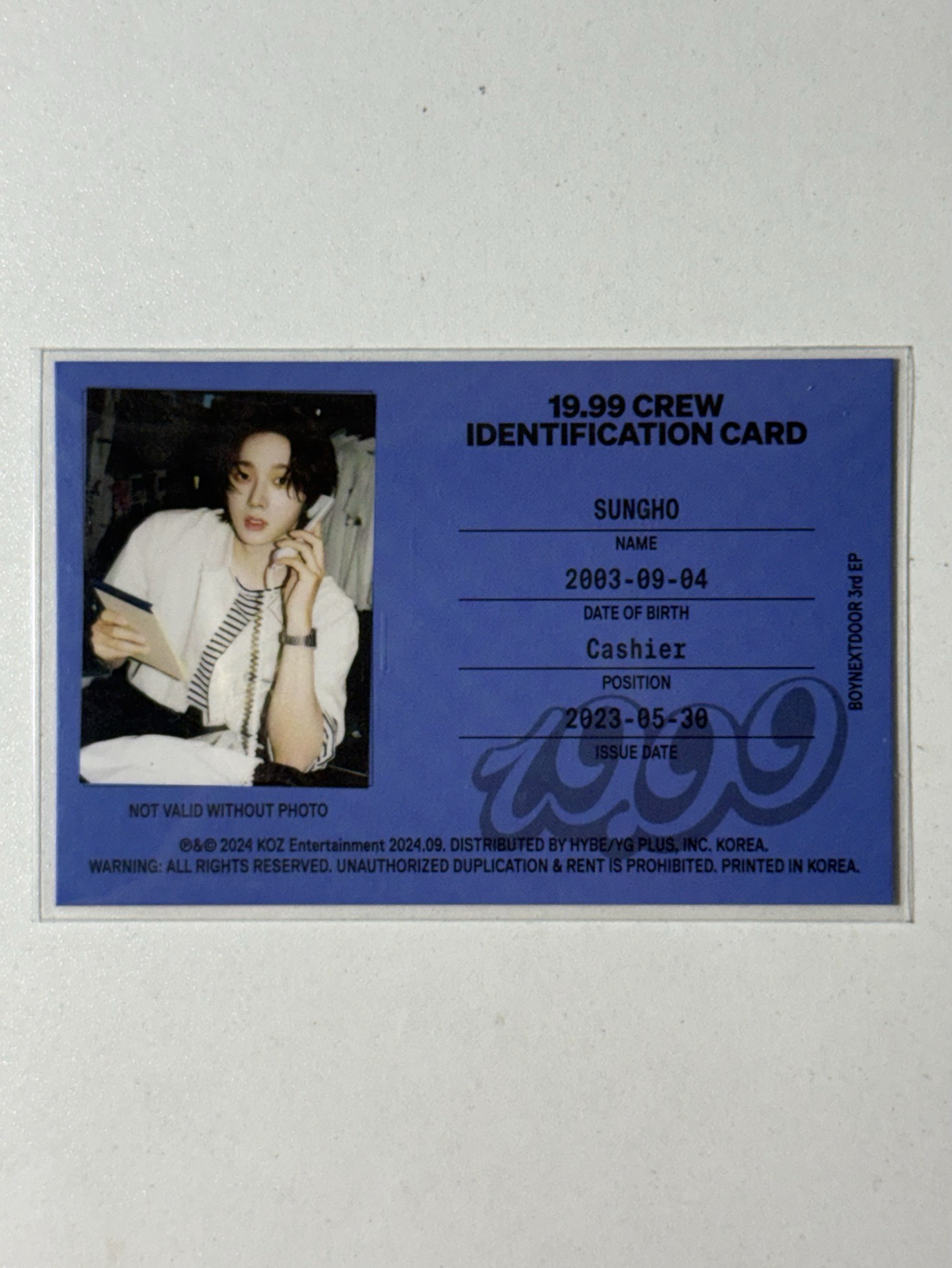 19.99電子專ID卡 打電話給你ㄉ朴成淏