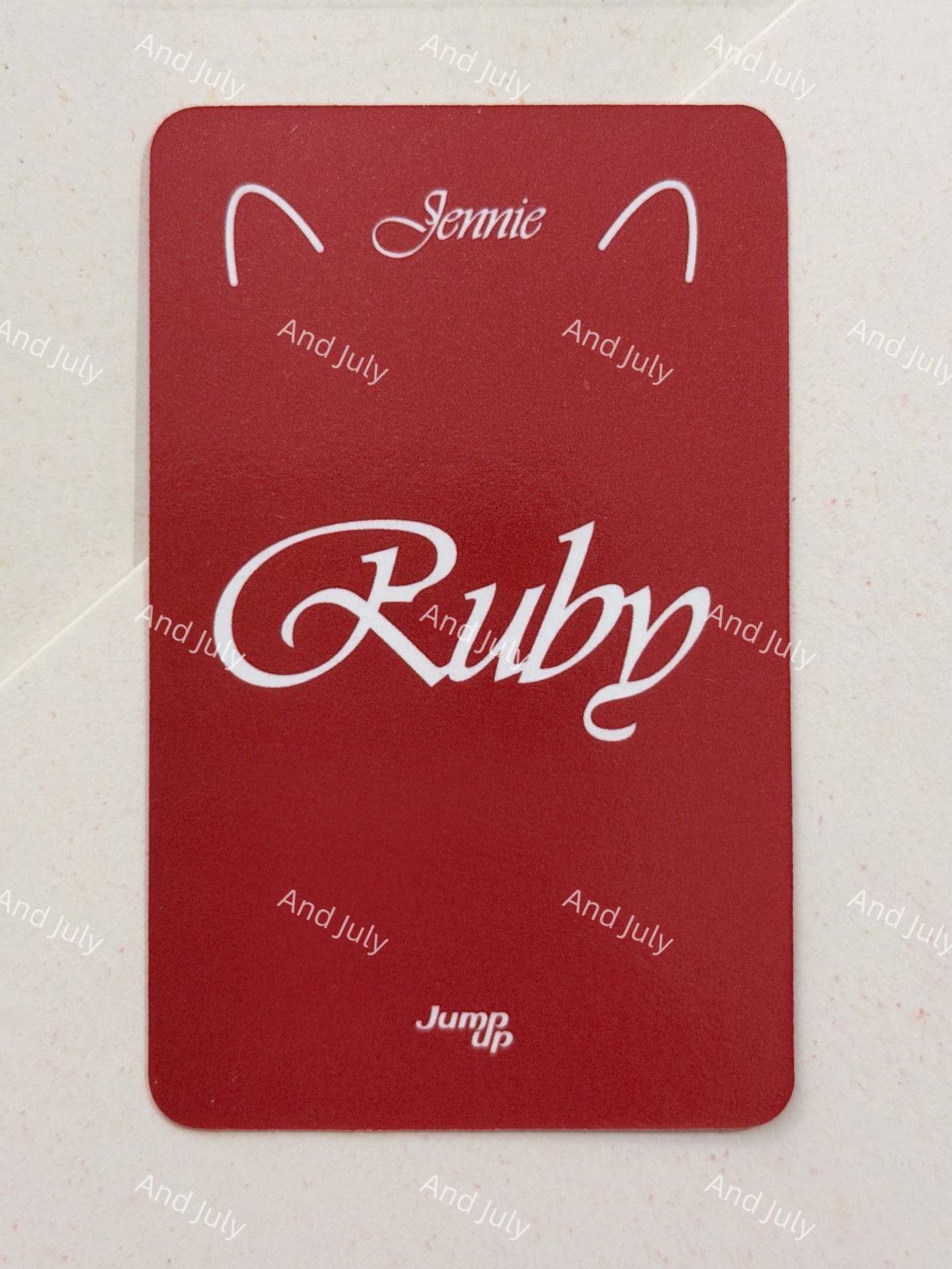 JENNIE Ruby JU幸運卡